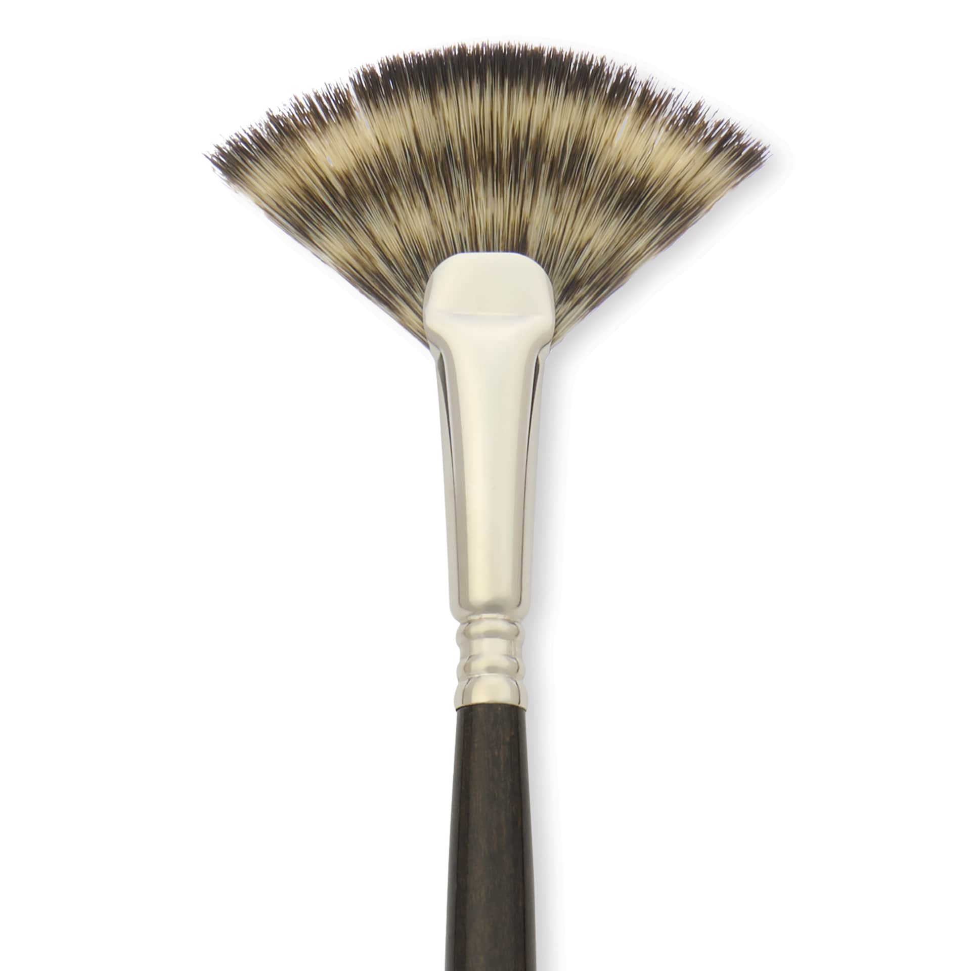 Escoda Vintage Synthetic Brush - Fan, Long  Handle, Size 6, close-up
