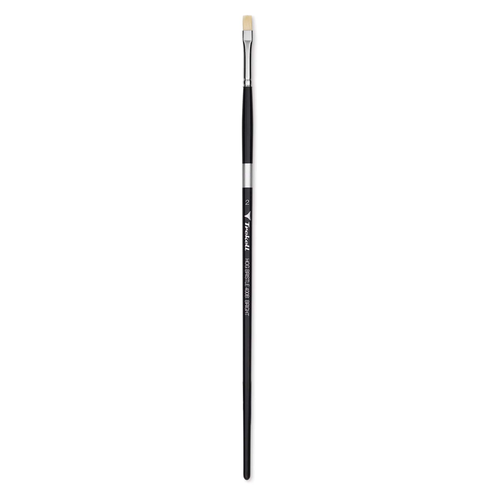 Trekell Hog Bristle Brush - Bright, Long Handle, Size 2
