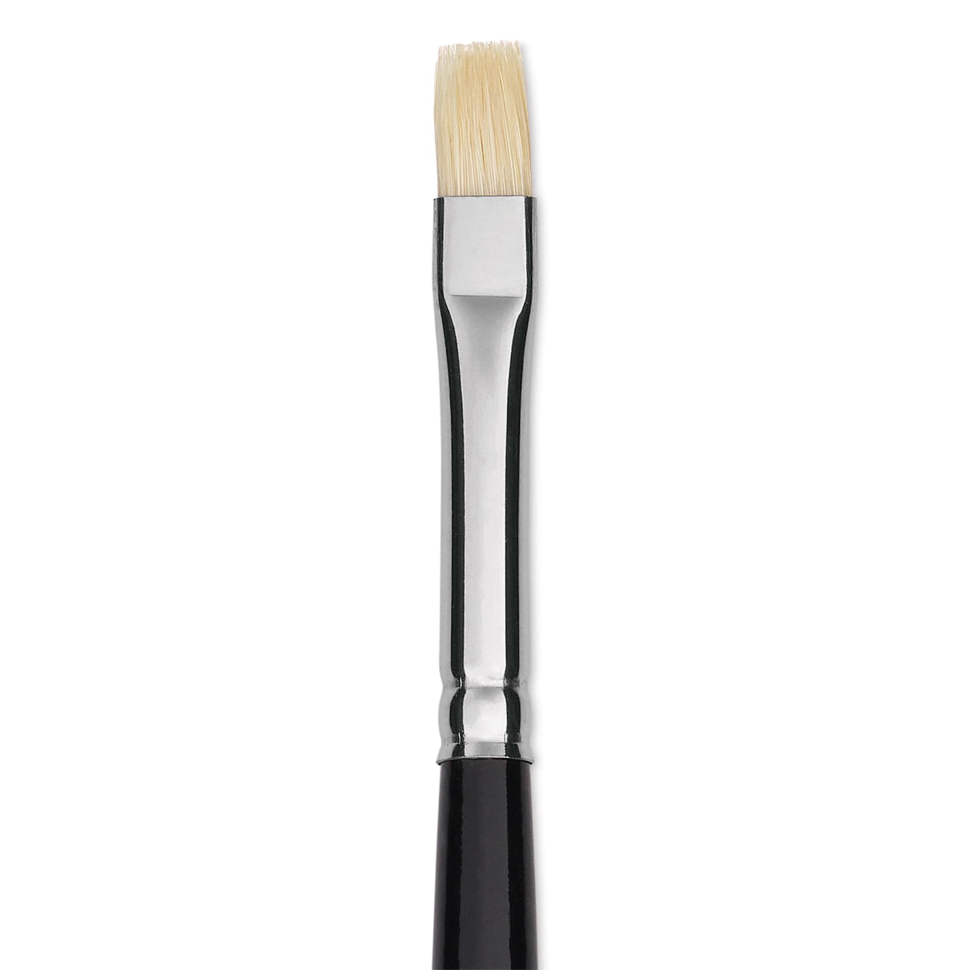 Trekell Hog Bristle Brush - Bright, Long Handle, Size 2, close up