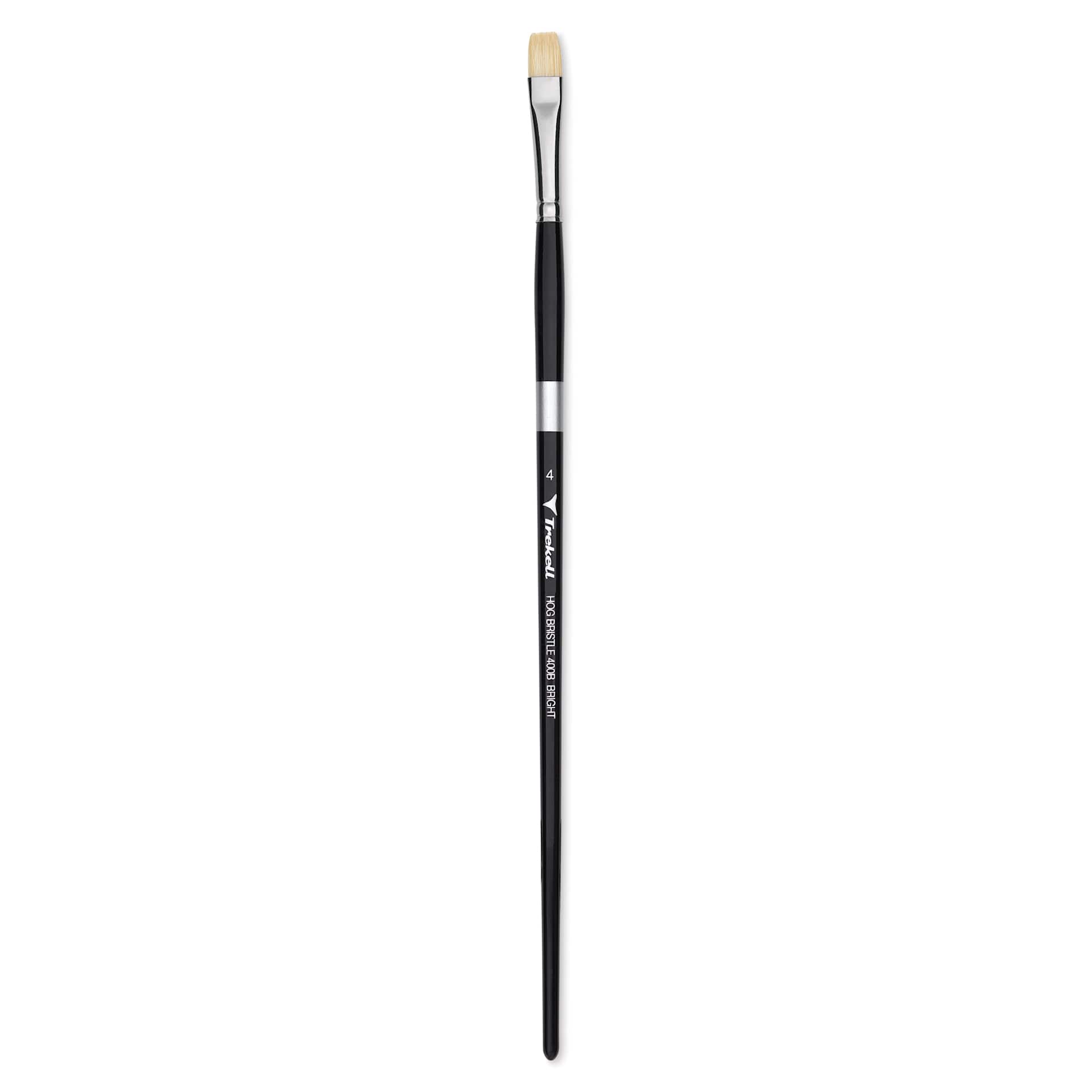 Trekell Hog Bristle Brush - Bright, Long Handle, Size 4