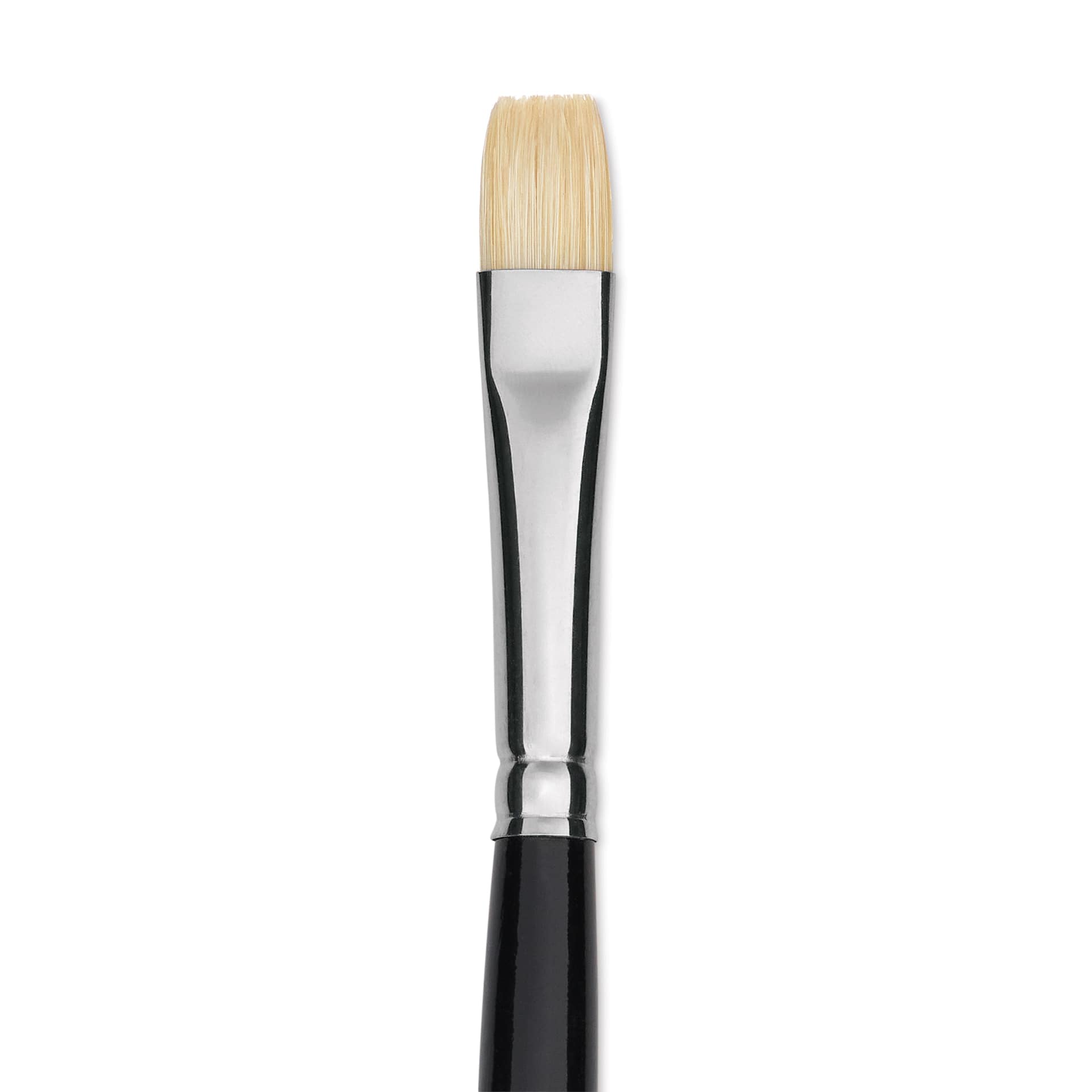 Trekell Hog Bristle Brush - Bright, Long Handle, Size 4, close up