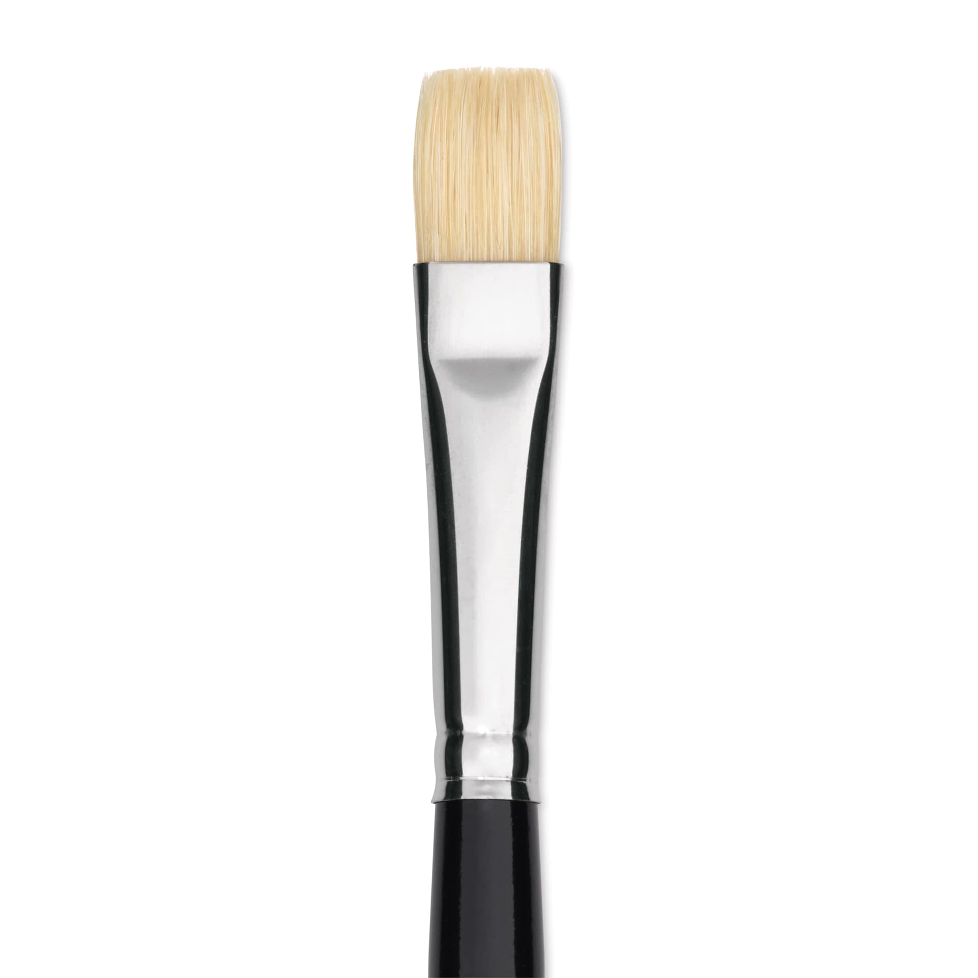 Trekell Hog Bristle Brush - Bright, Long Handle, Size 8, close up