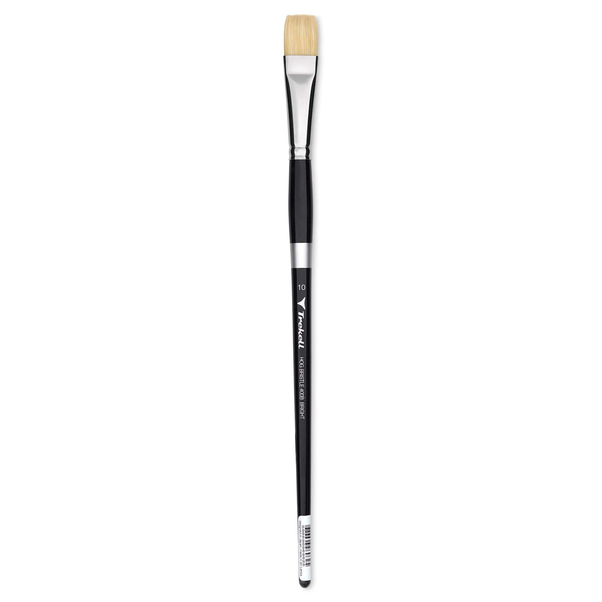 Trekell Hog Bristle Brush - Bright, Long Handle, Size 10