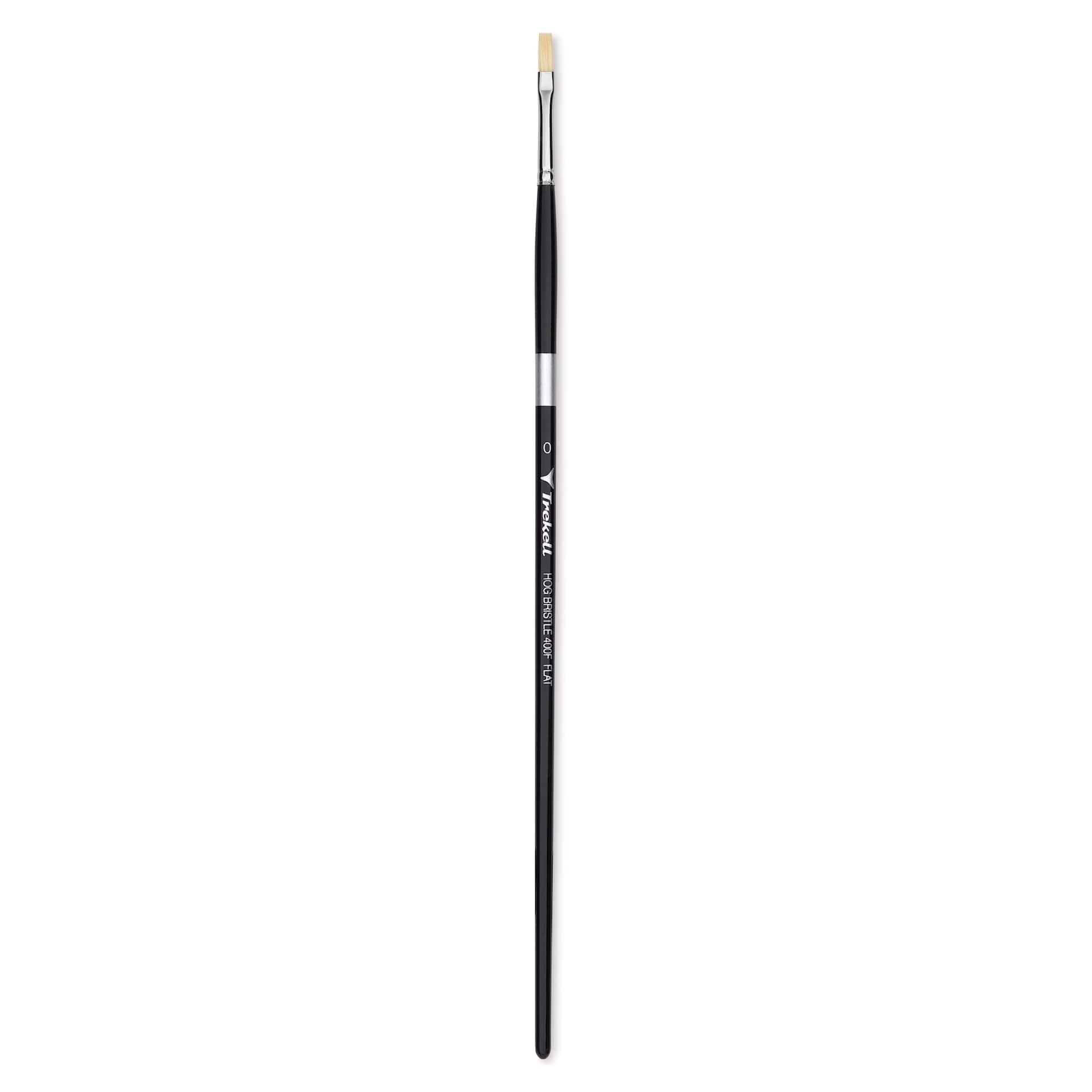 Trekell Hog Bristle Brush - Flat, Long Handle, Size 0