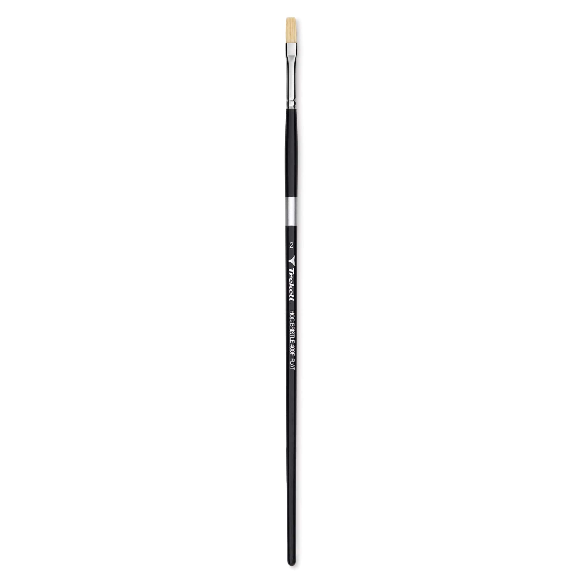 Trekell Hog Bristle Brush - Flat, Long Handle, Size 2