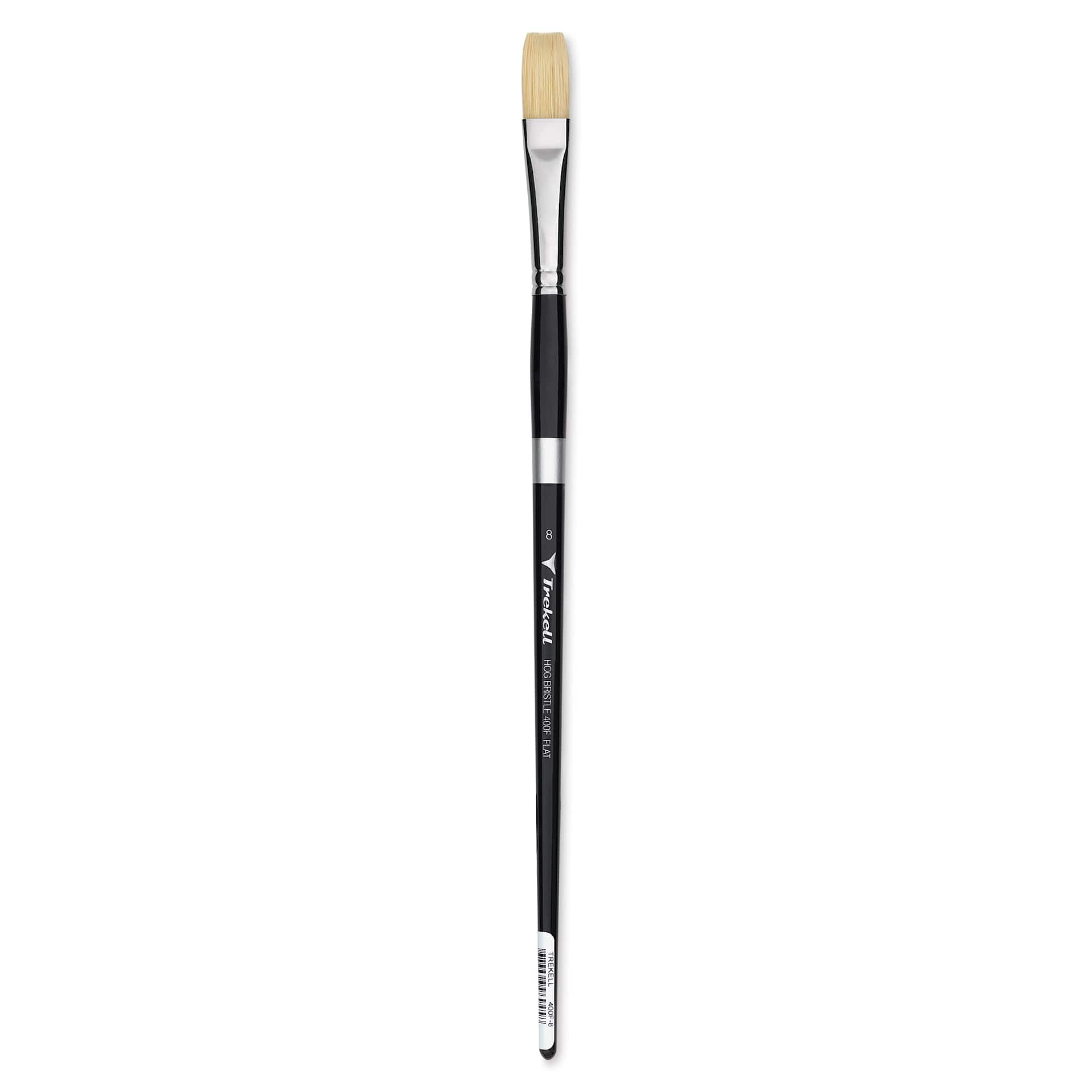 Trekell Hog Bristle Brush - Flat, Long Handle, Size 8