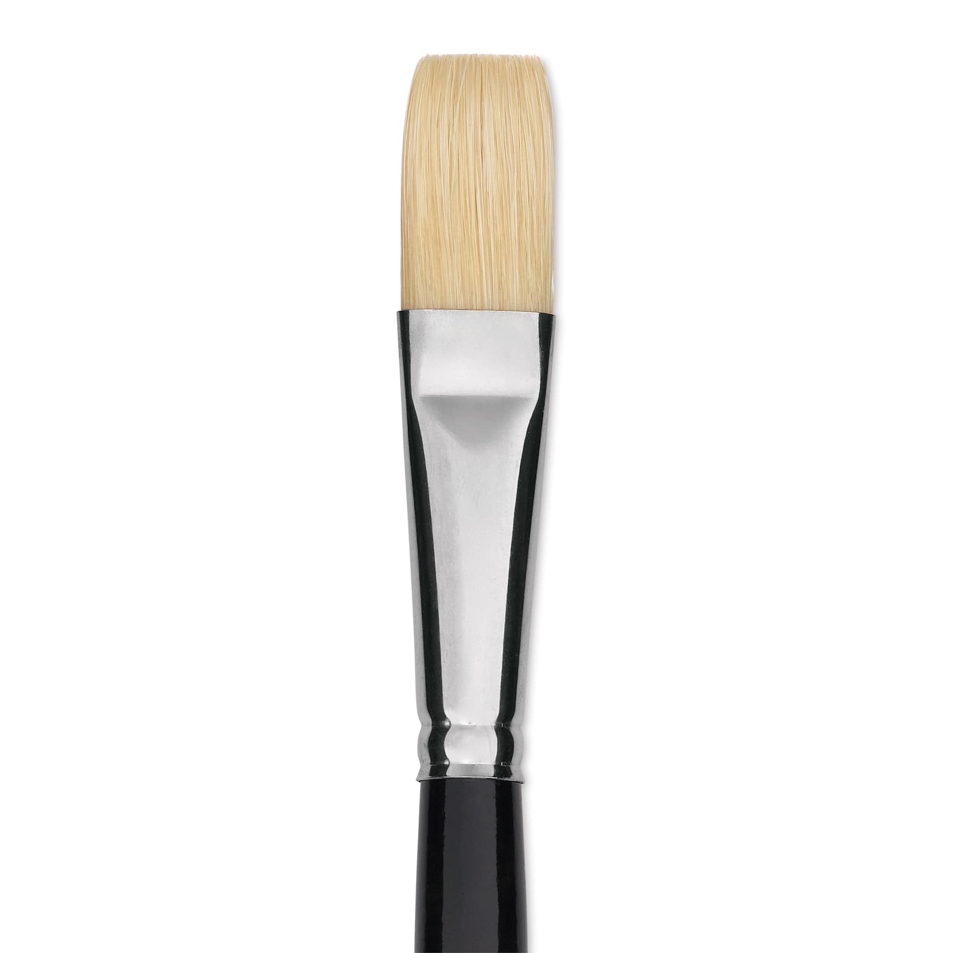 Trekell Hog Bristle Brush - Flat, Long Handle, Size 10, close up