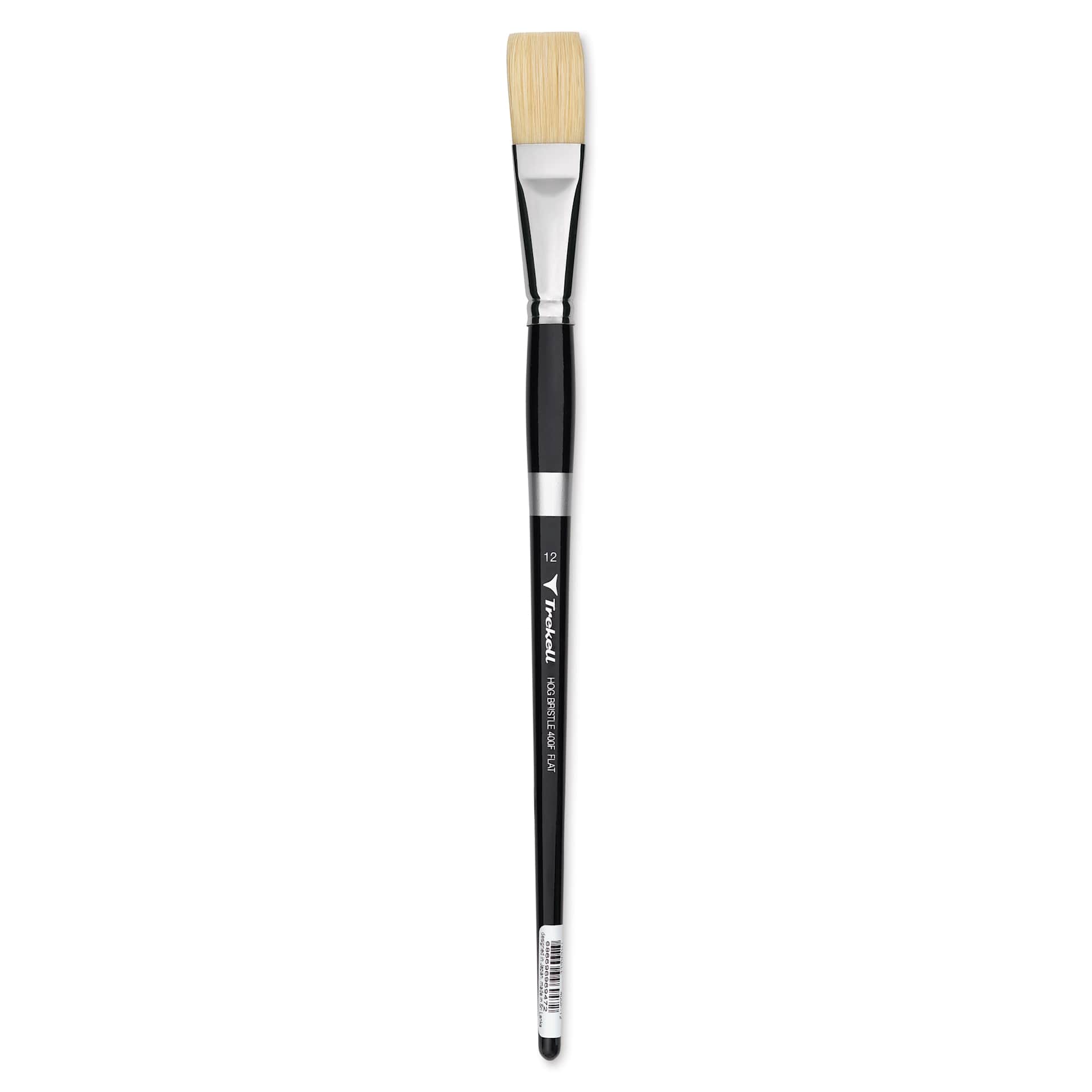 Trekell Hog Bristle Brush - Flat, Long Handle, Size 12