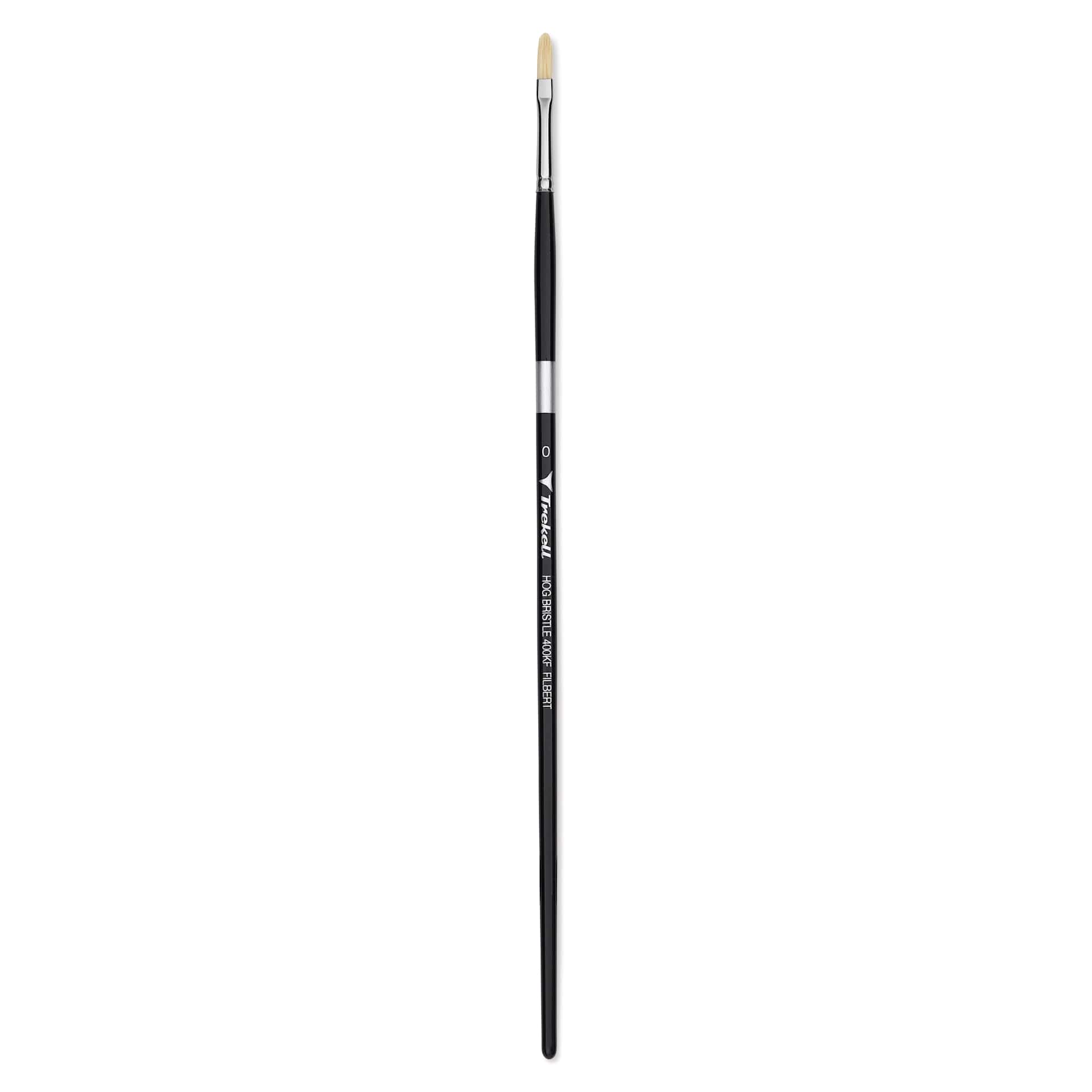 Trekell Hog Bristle Brush - Filbert, Long Handle, Size 0