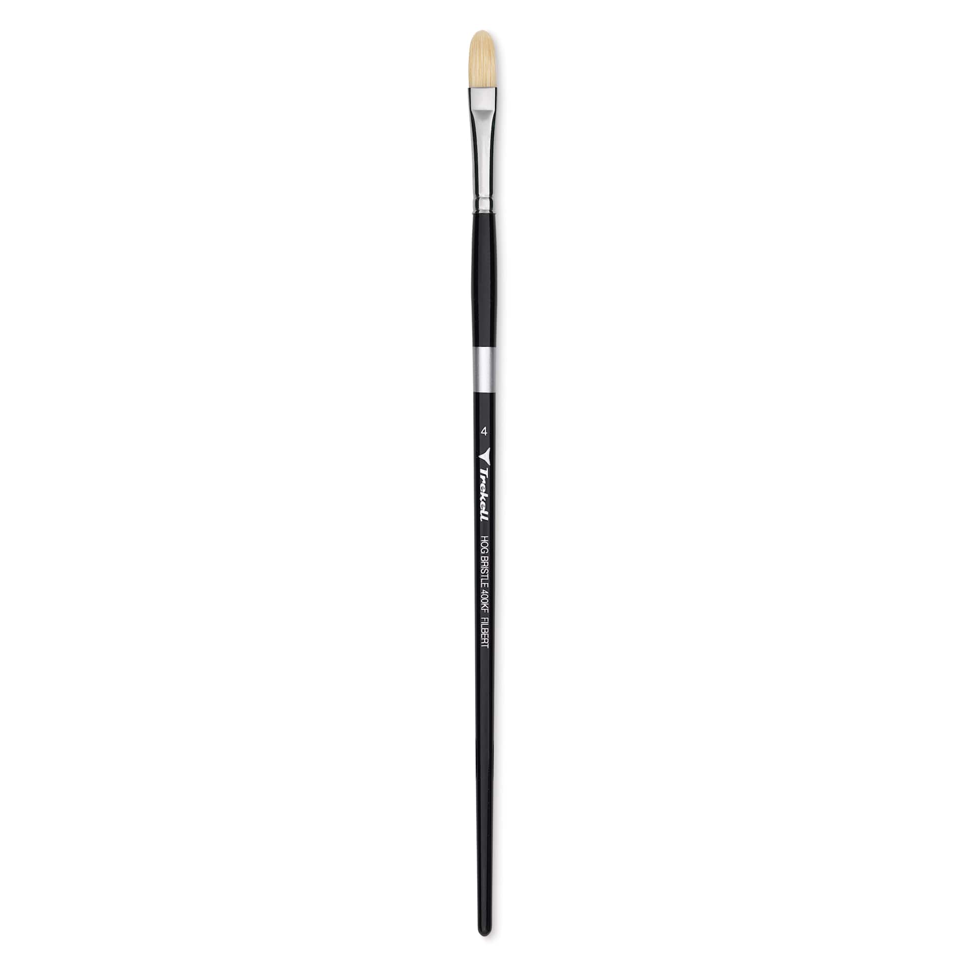 Trekell Hog Bristle Brush - Filbert, Long Handle, Size 4