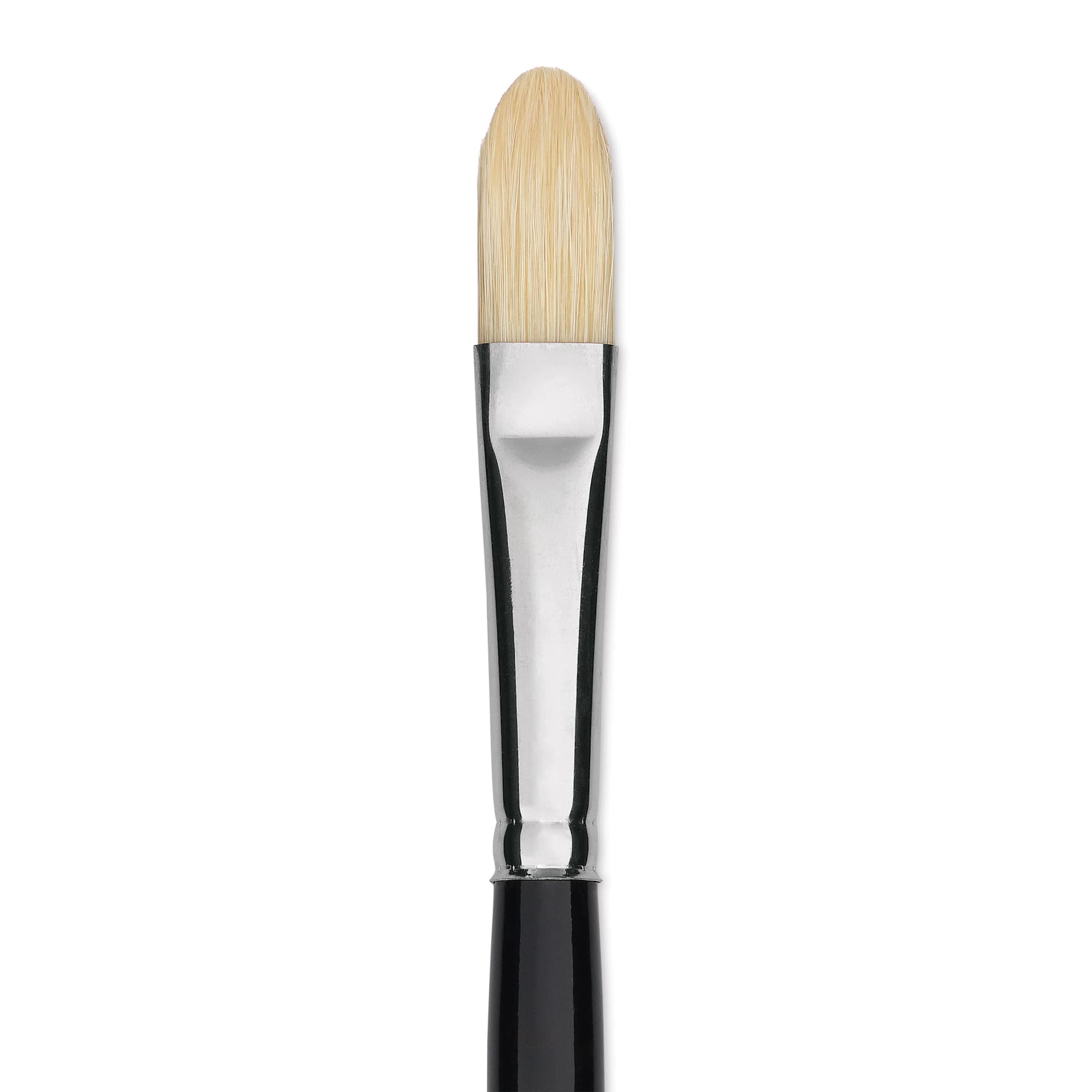 Trekell Hog Bristle Brush - Filbert, Long Handle, Size 8, close up