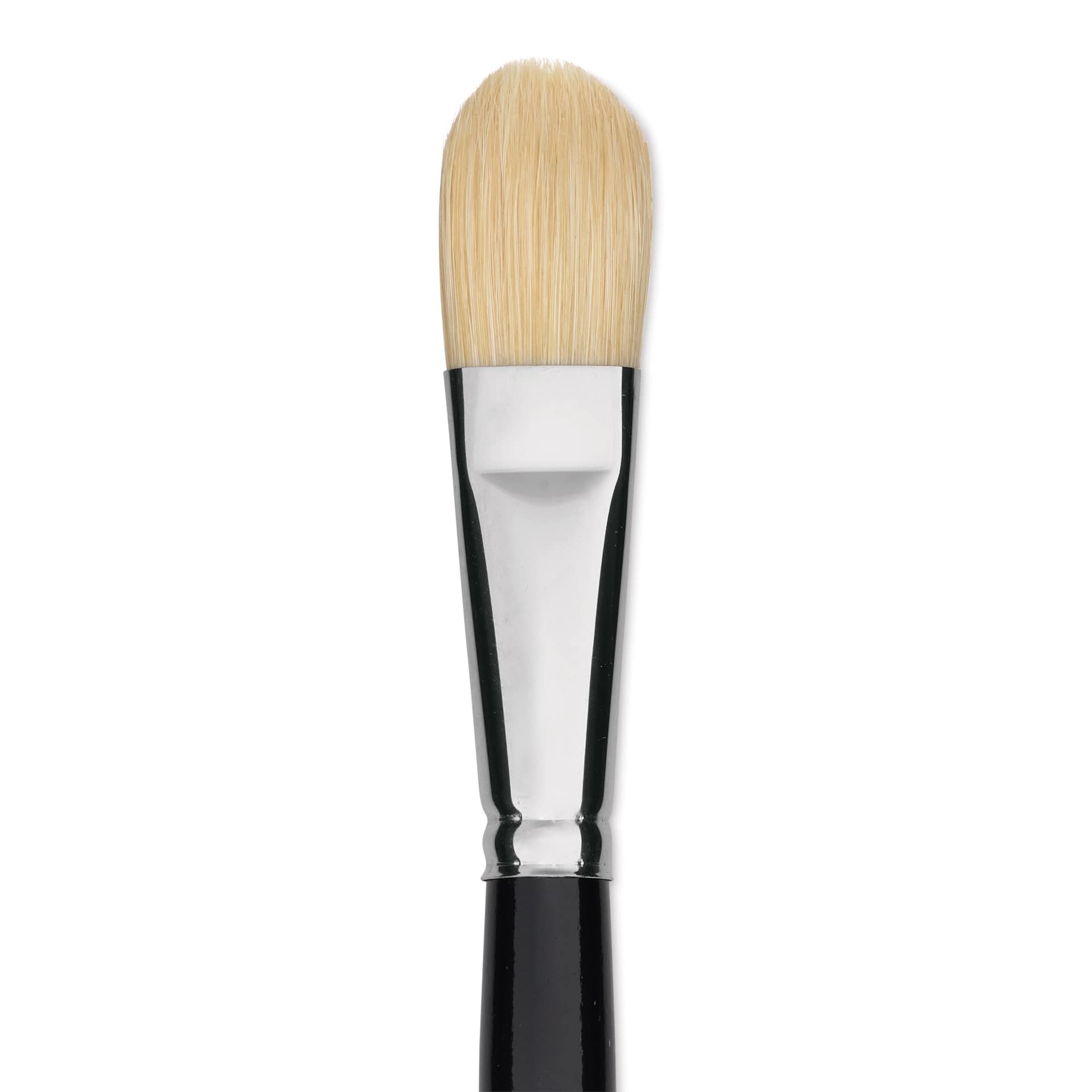 Trekell Hog Bristle Brush - Filbert, Long Handle, Size 12, close up