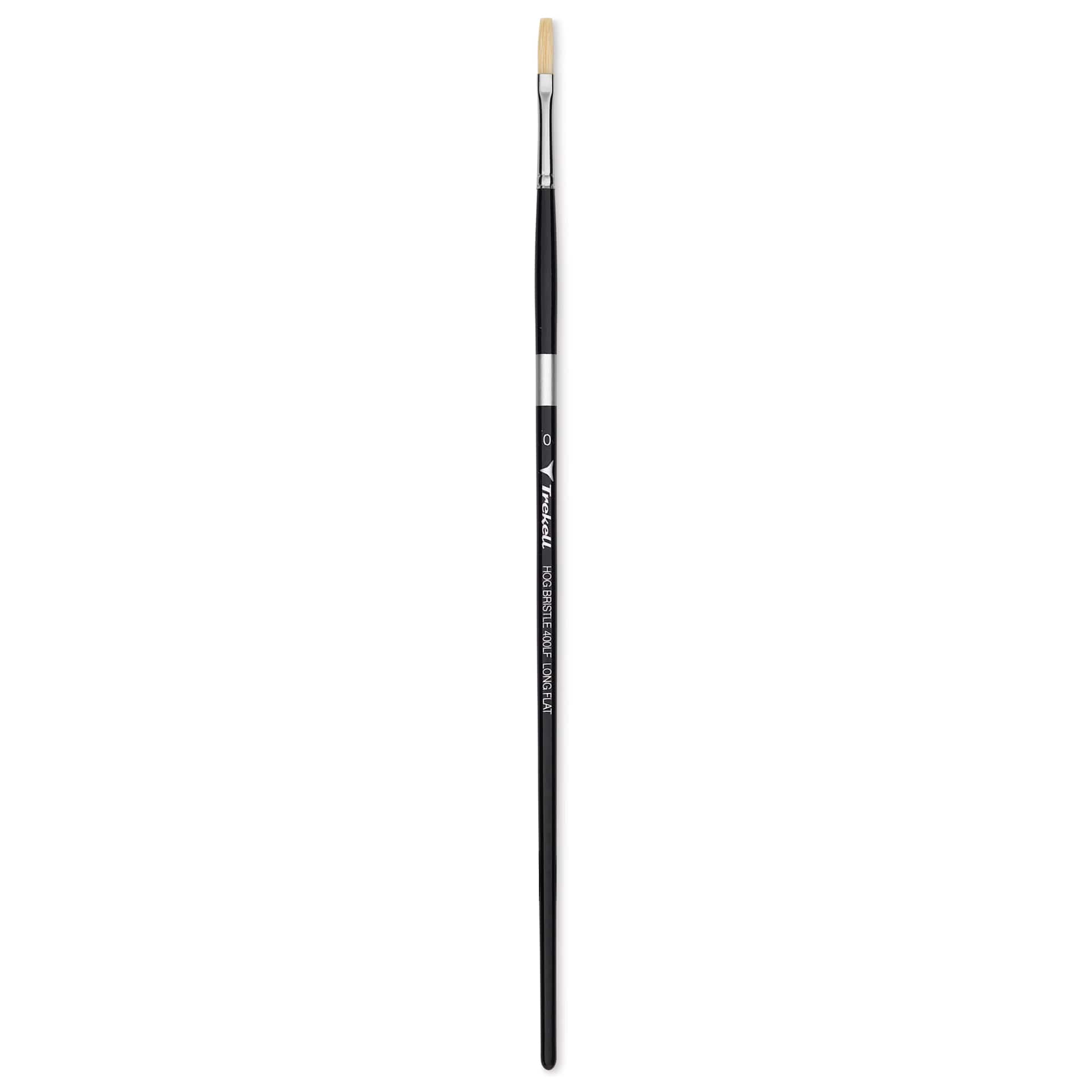 Trekell Hog Bristle Brush - Long Flat, Long Handle, Size 0