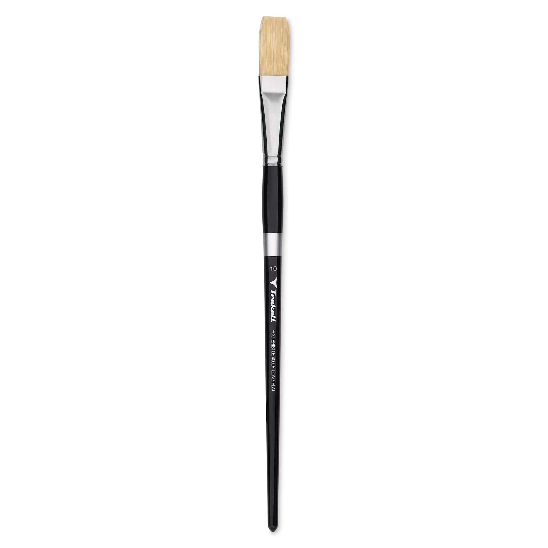 Trekell Hog Bristle Brush - Long Flat, Long Handle, Size 10