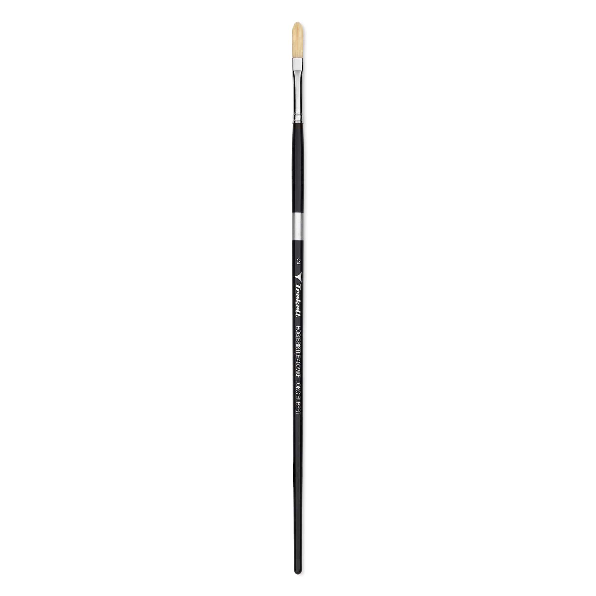 Trekell Hog Bristle Brush - Long Filbert, Long Handle, Size 2