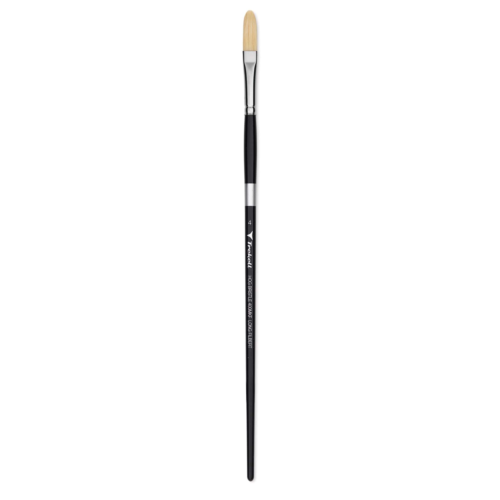 Trekell Hog Bristle Brush - Long Filbert, Long Handle, Size 4