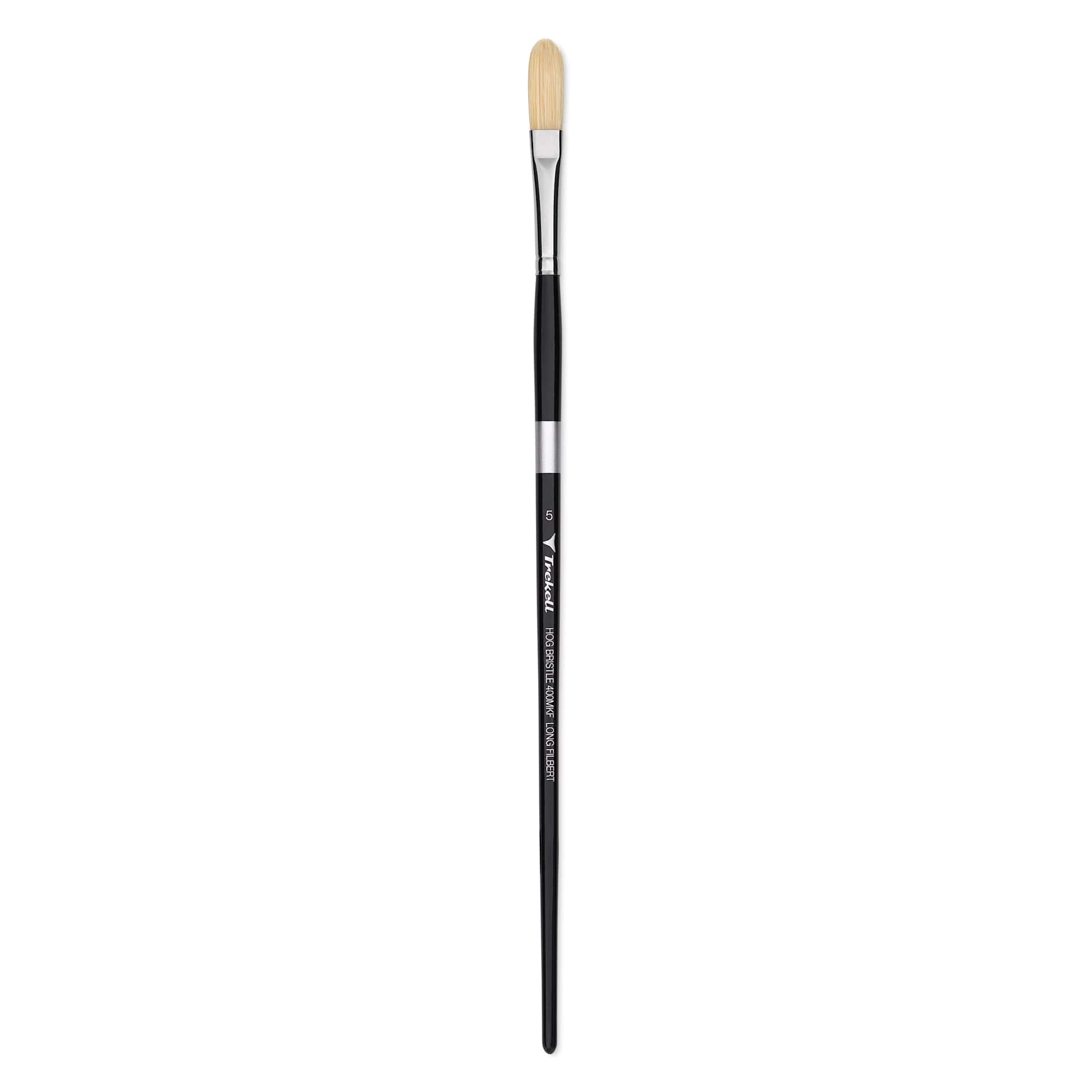Trekell Hog Bristle Brush - Long Filbert, Long Handle, Size 5