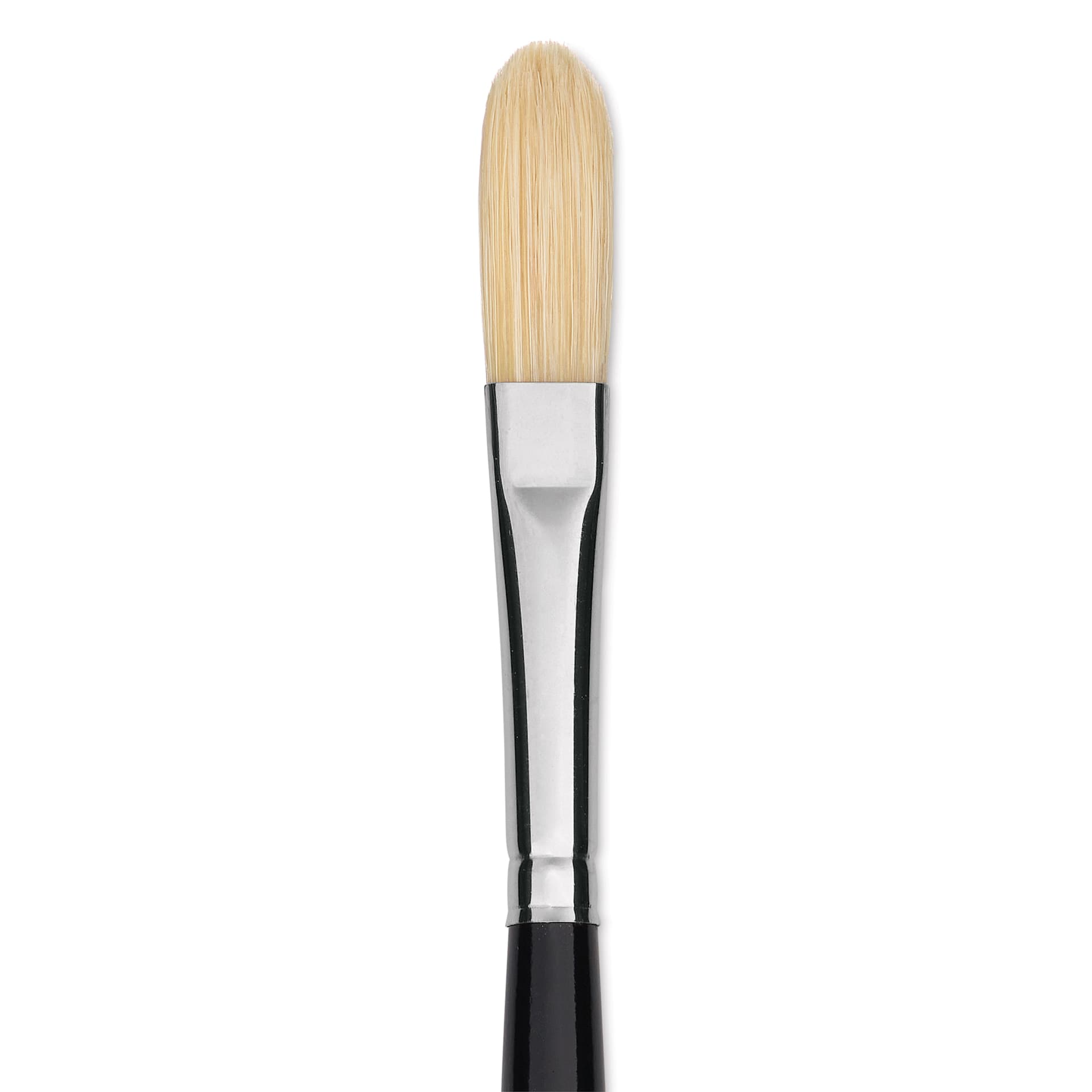 Trekell Hog Bristle Brush - Long Filbert, Long Handle, Size 5, close up