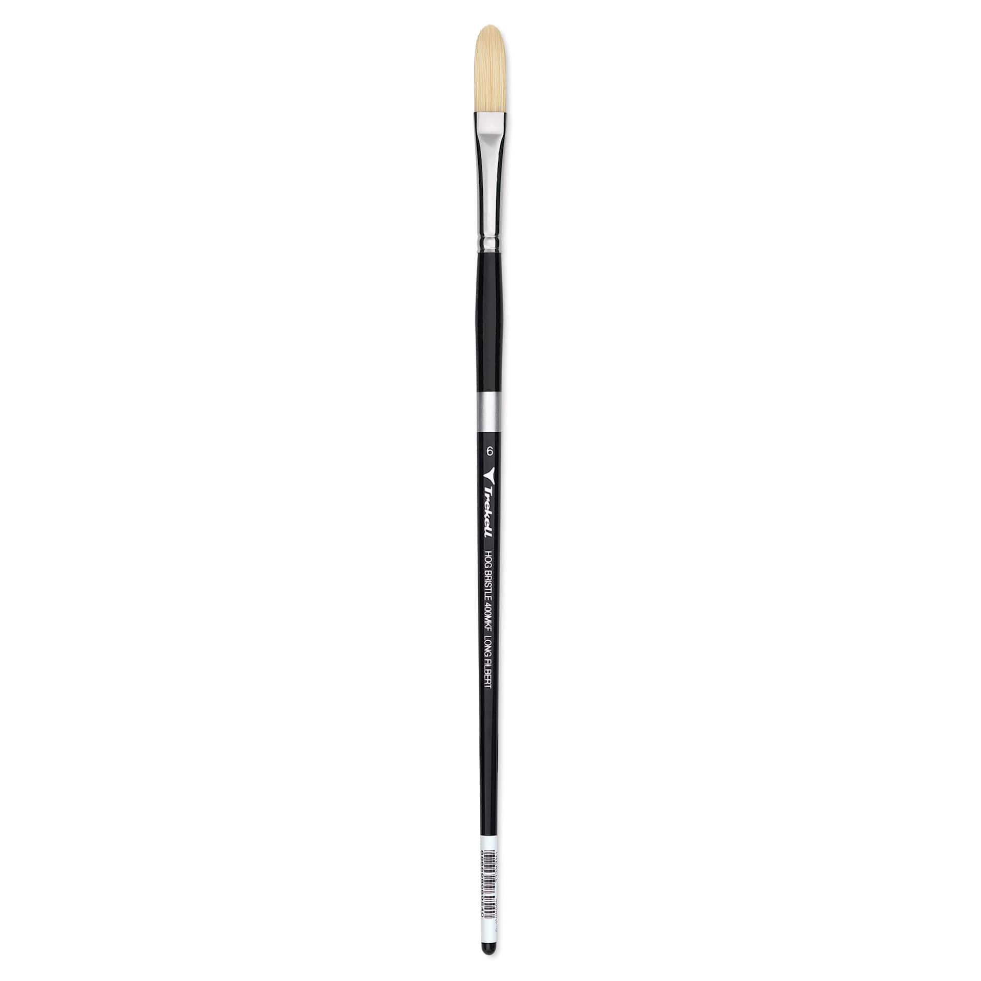 Trekell Hog Bristle Brush - Long Filbert, Long Handle, Size 6