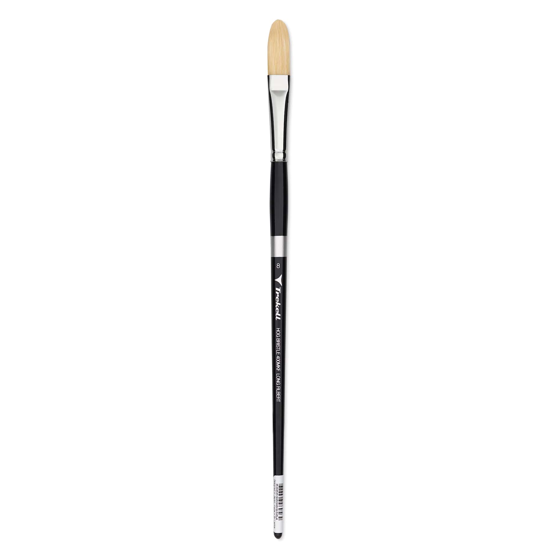 Trekell Hog Bristle Brush - Long Filbert, Long Handle, Size 8