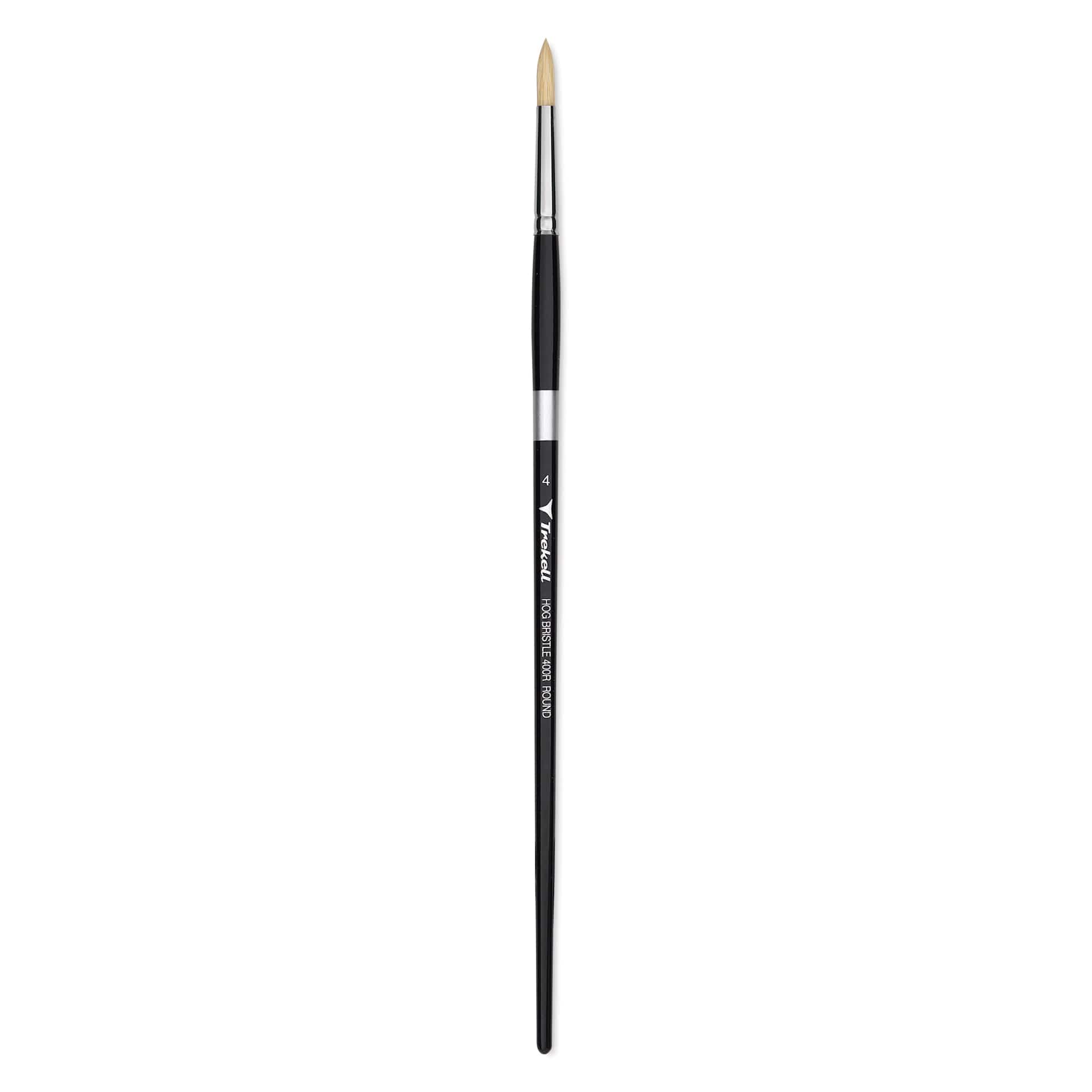 Trekell Hog Bristle Brush - Round, Long Handle, Size 4