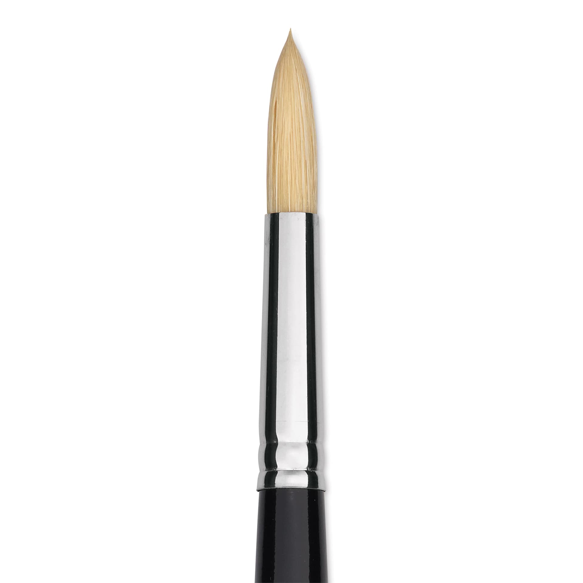 Trekell Hog Bristle Brush - Round, Long Handle, Size 8, close up