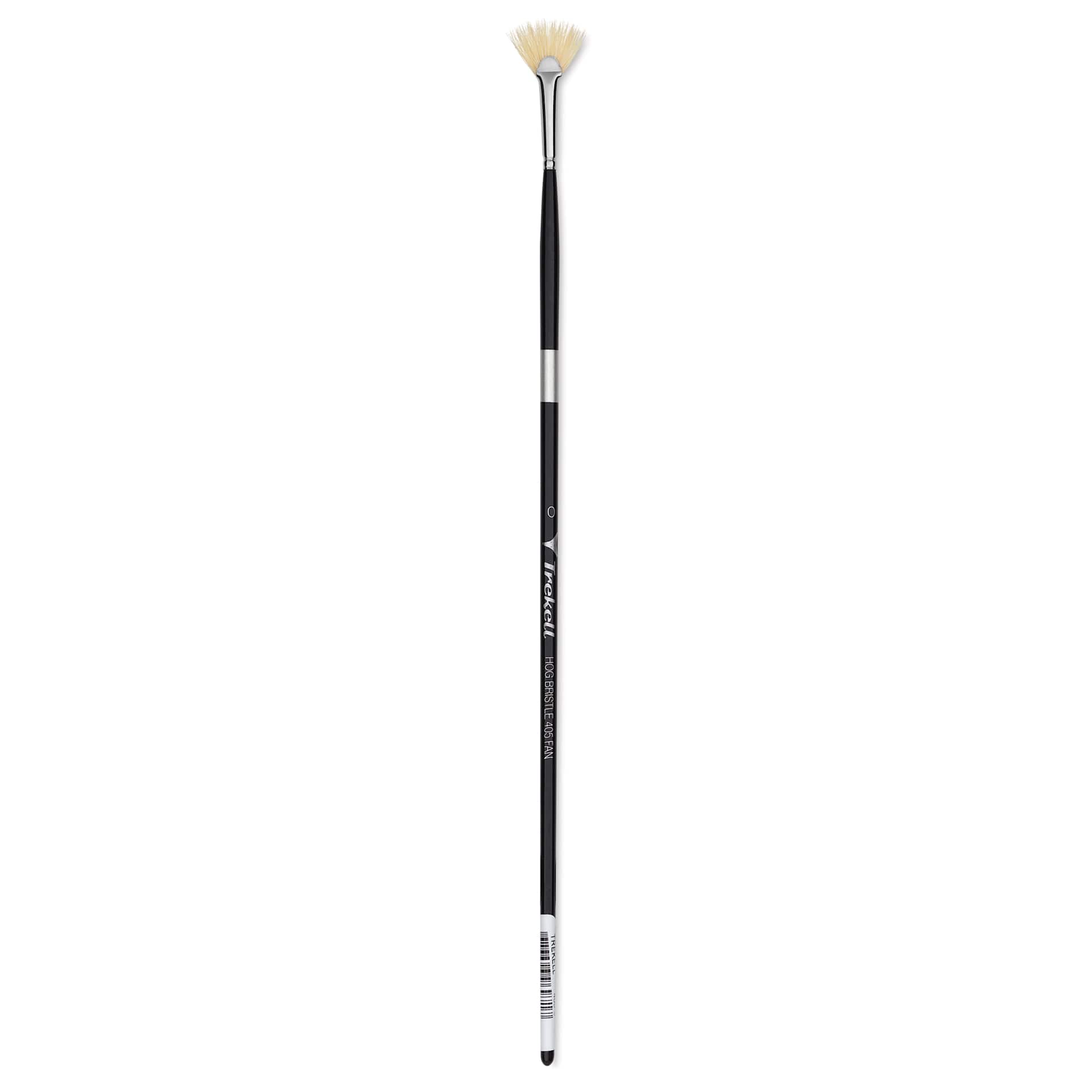 Trekell Hog Bristle Brush - Fan, Long Handle, Size 0