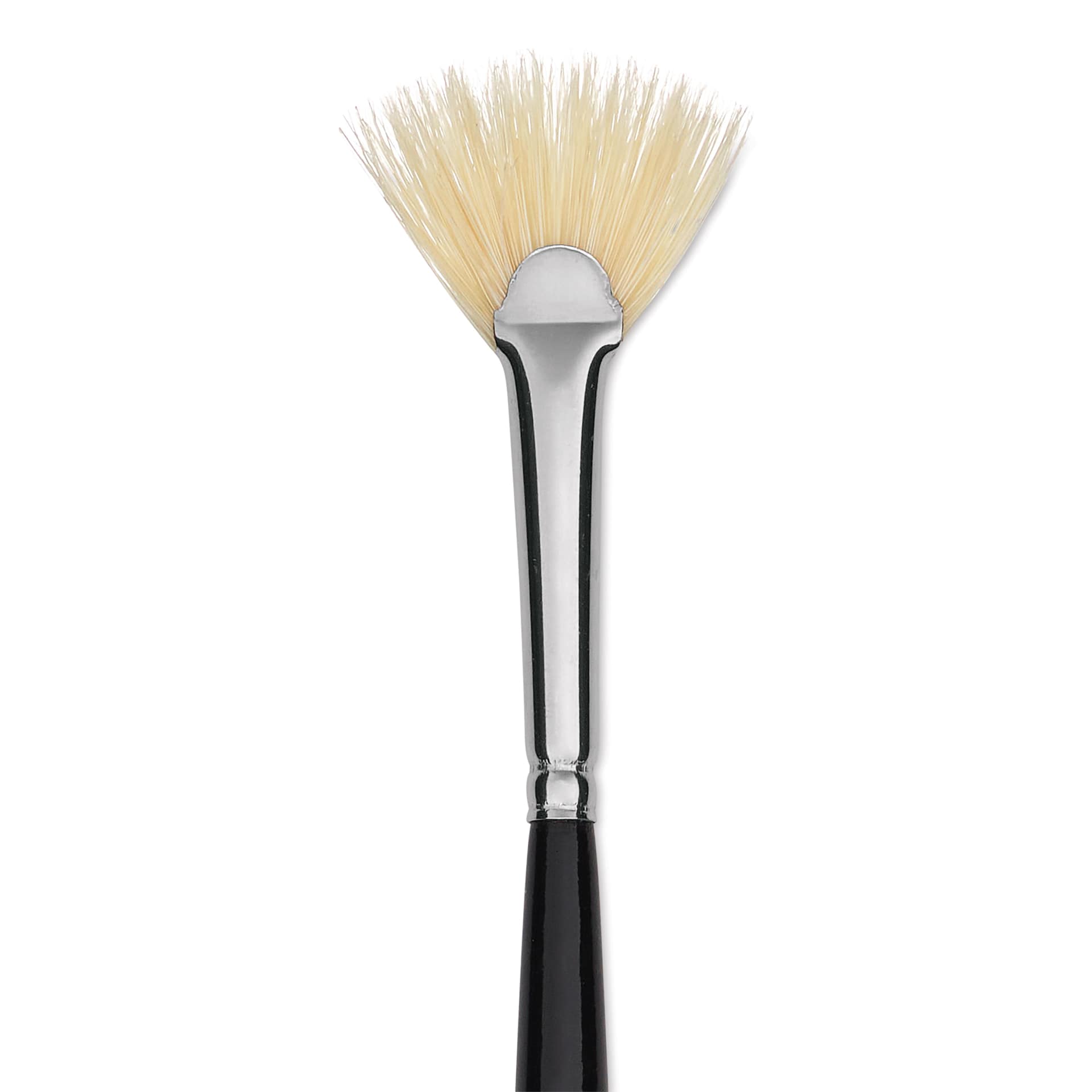 Trekell Hog Bristle Brush - Fan, Long Handle, Size 0, close up