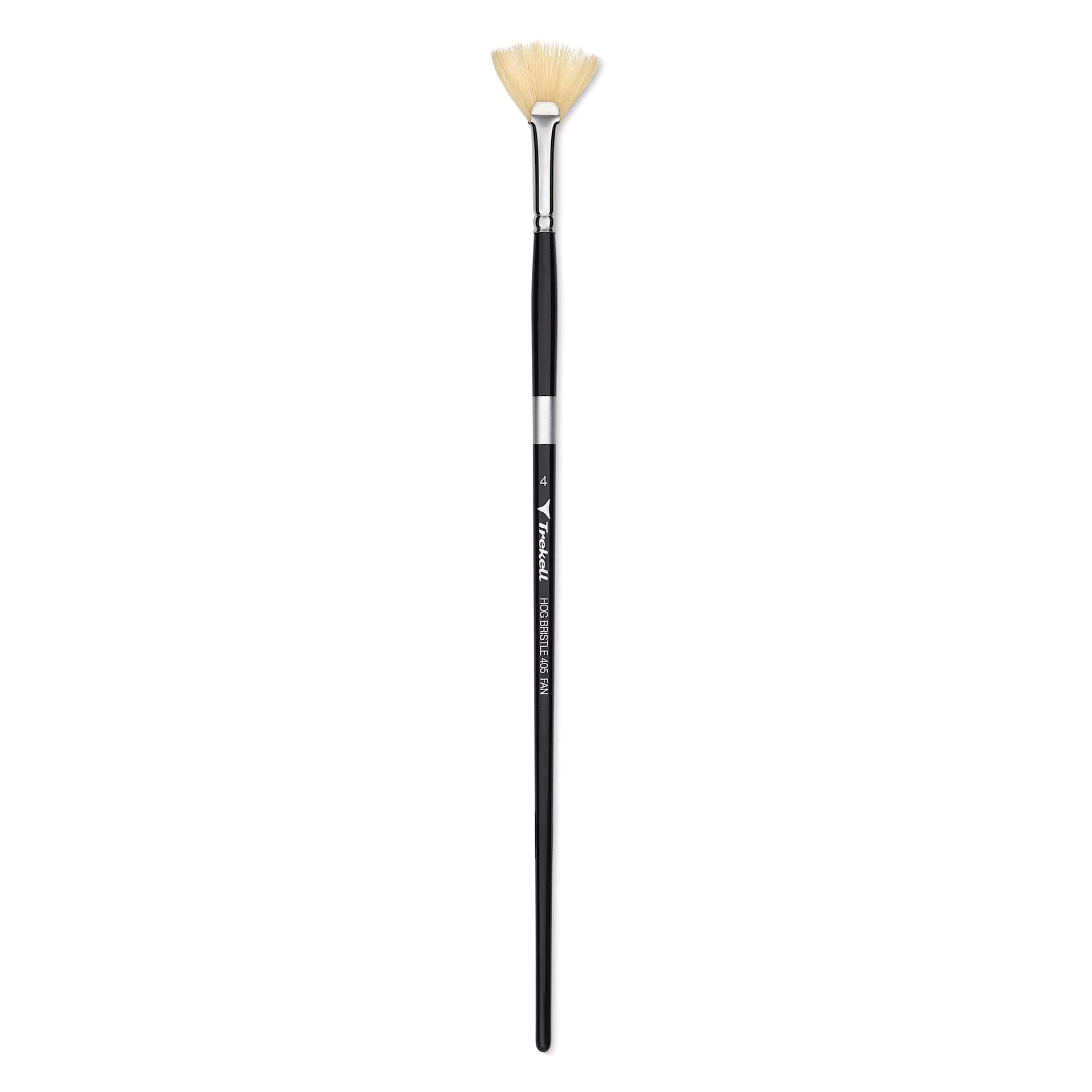 Trekell Hog Bristle Brush - Fan, Long Handle, Size 4