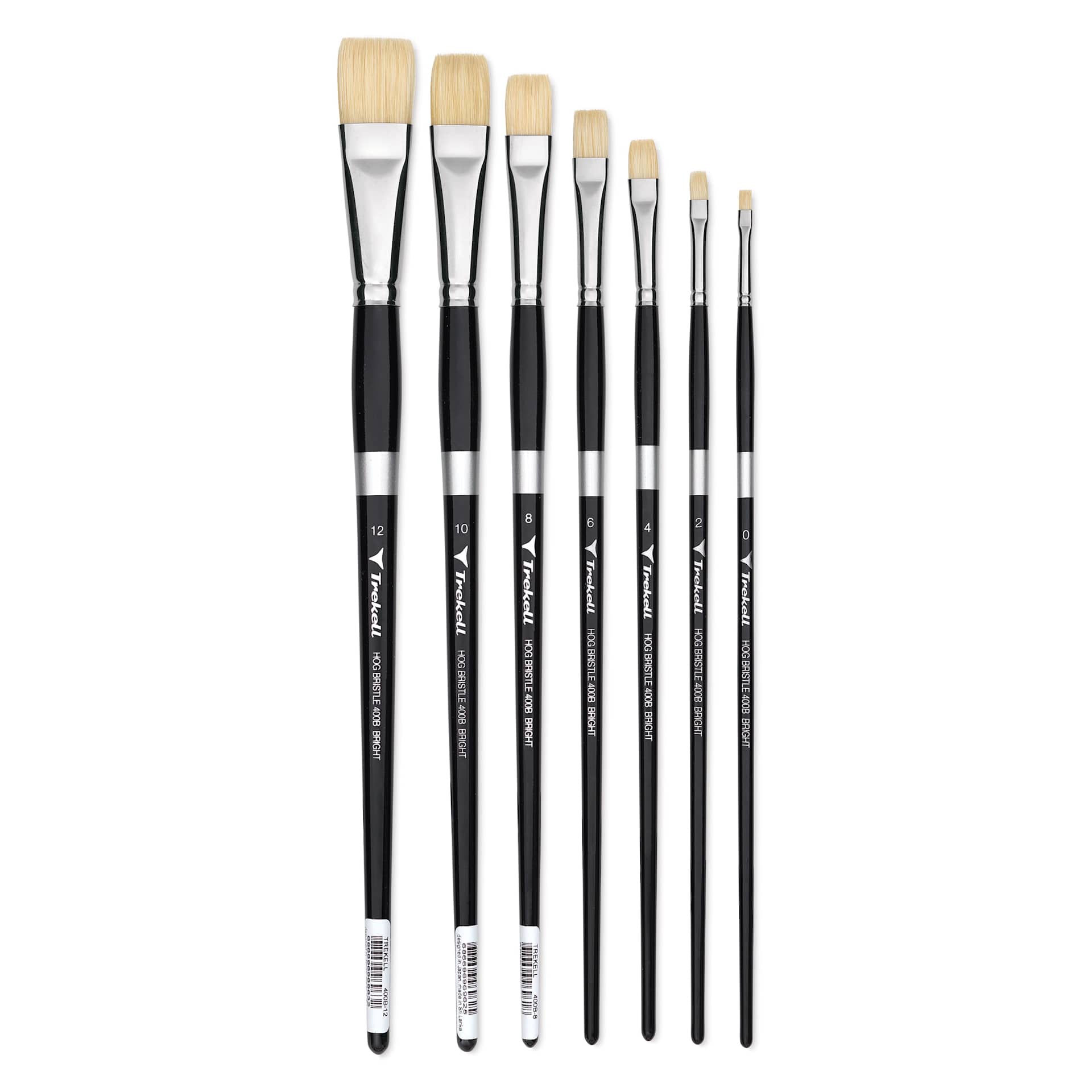 Trekell Hog Bristle Brushes - Brights in available sizes