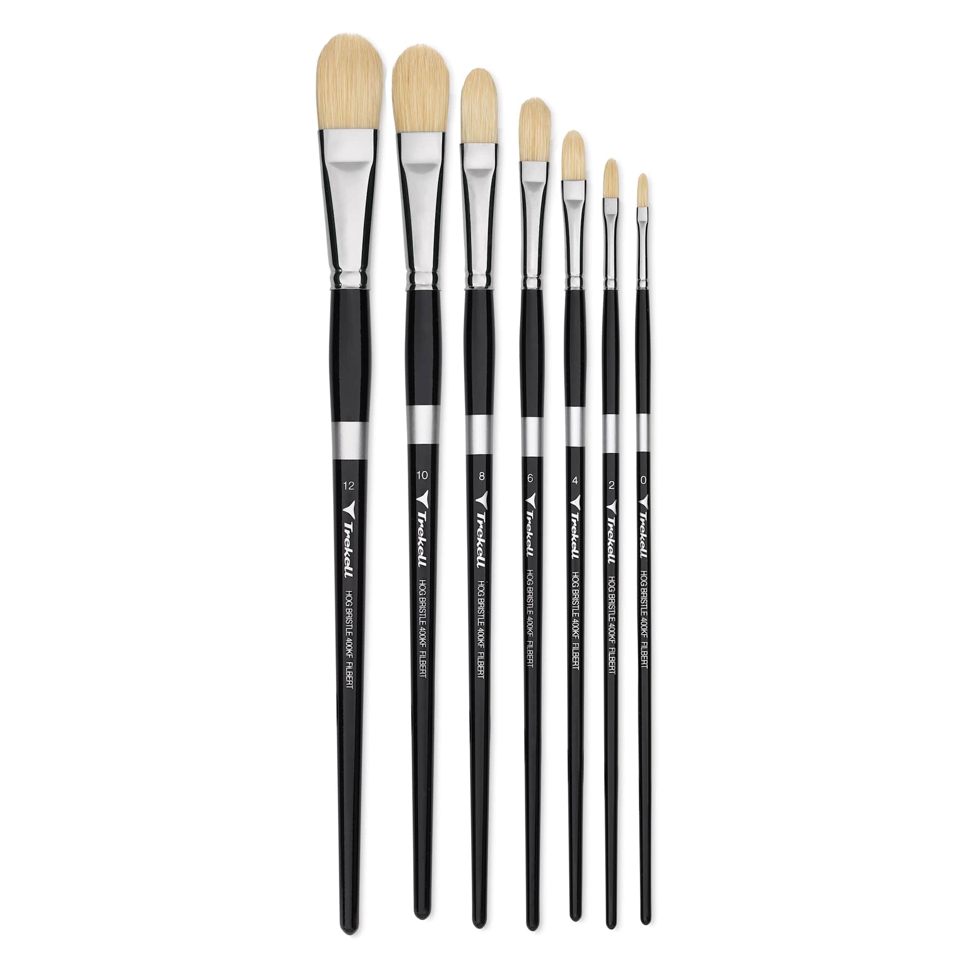 Trekell Hog Bristle Brushes - Filberts in available sizes