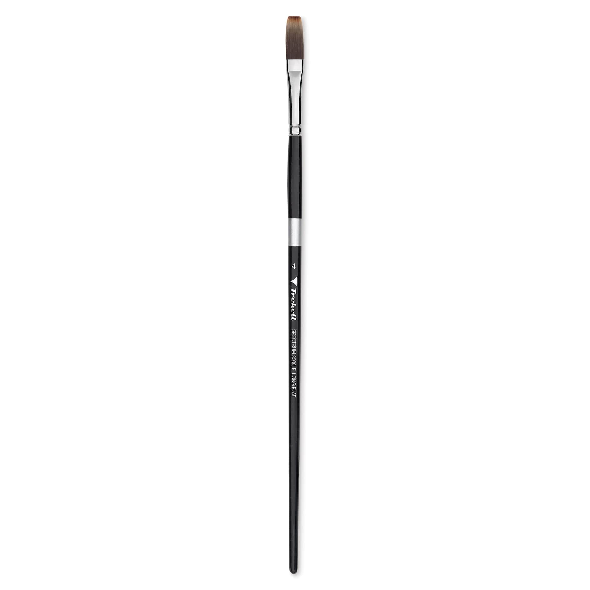 Trekell Spectrum Brush - Long Flat, Long Handle, Size 4