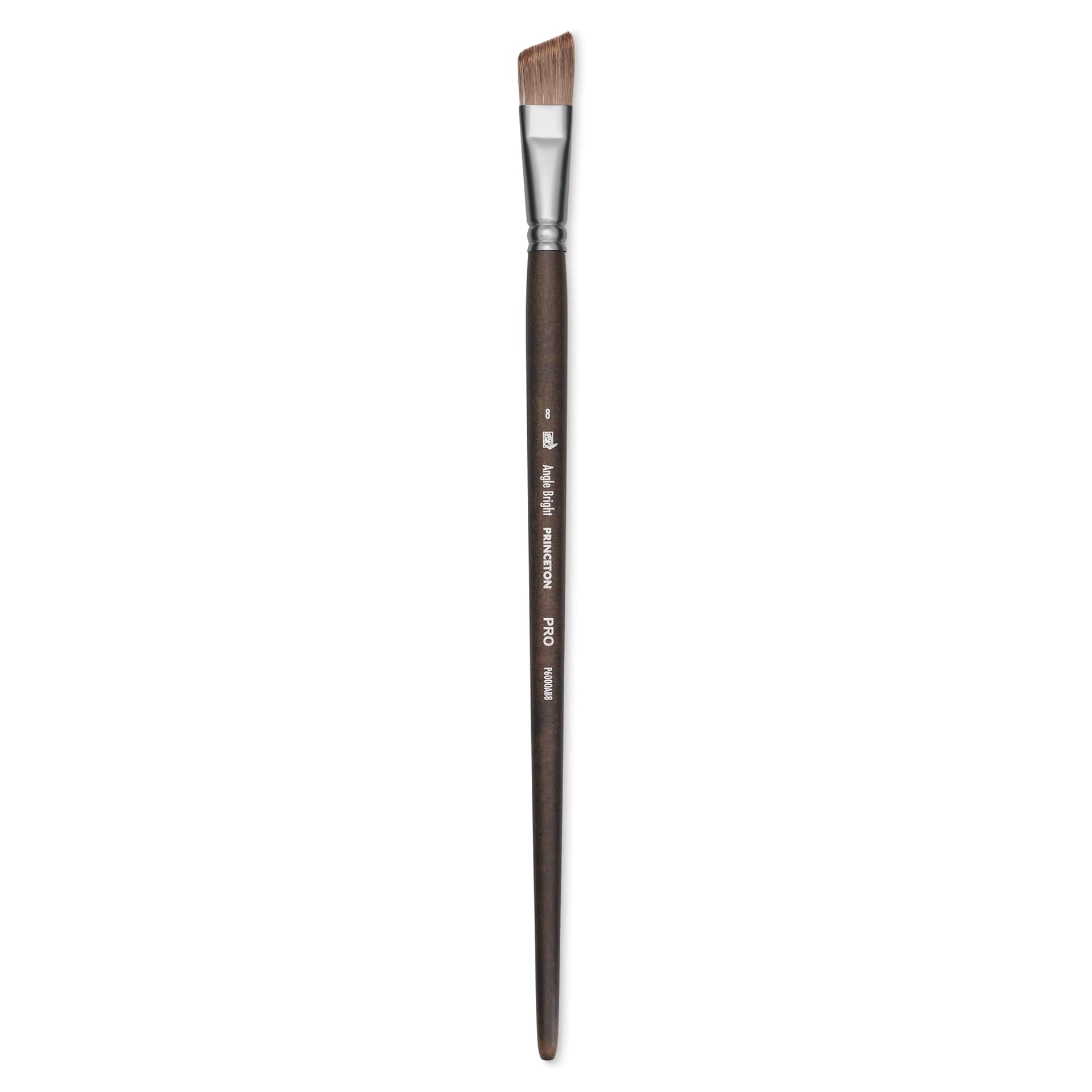 Princeton Pro Series 6000 Brush - Angle Bright, Long Handle, Size 8