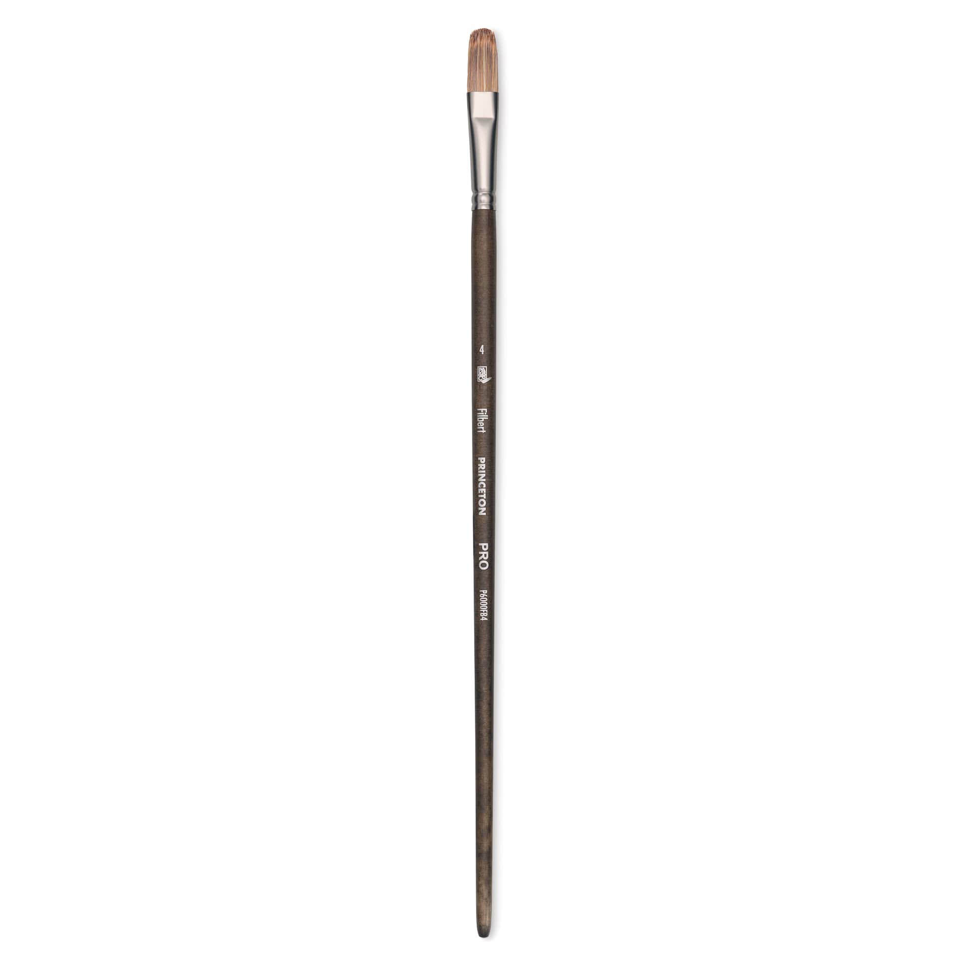 Princeton Pro Series 6000 Brush - Filbert, Long Handle, Size 4