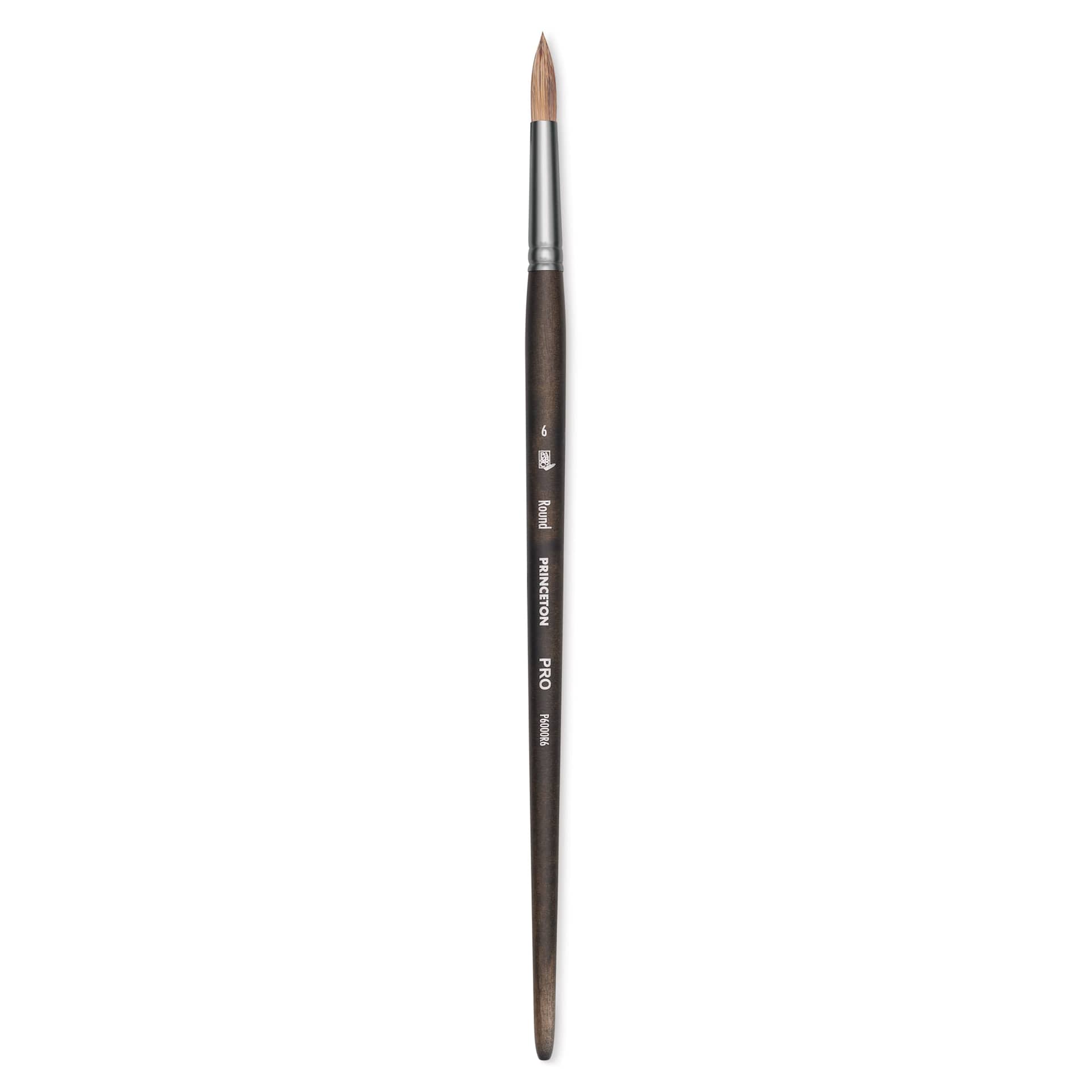 Princeton Pro Series 6000 Brush - Round, Long Handle, Size 6