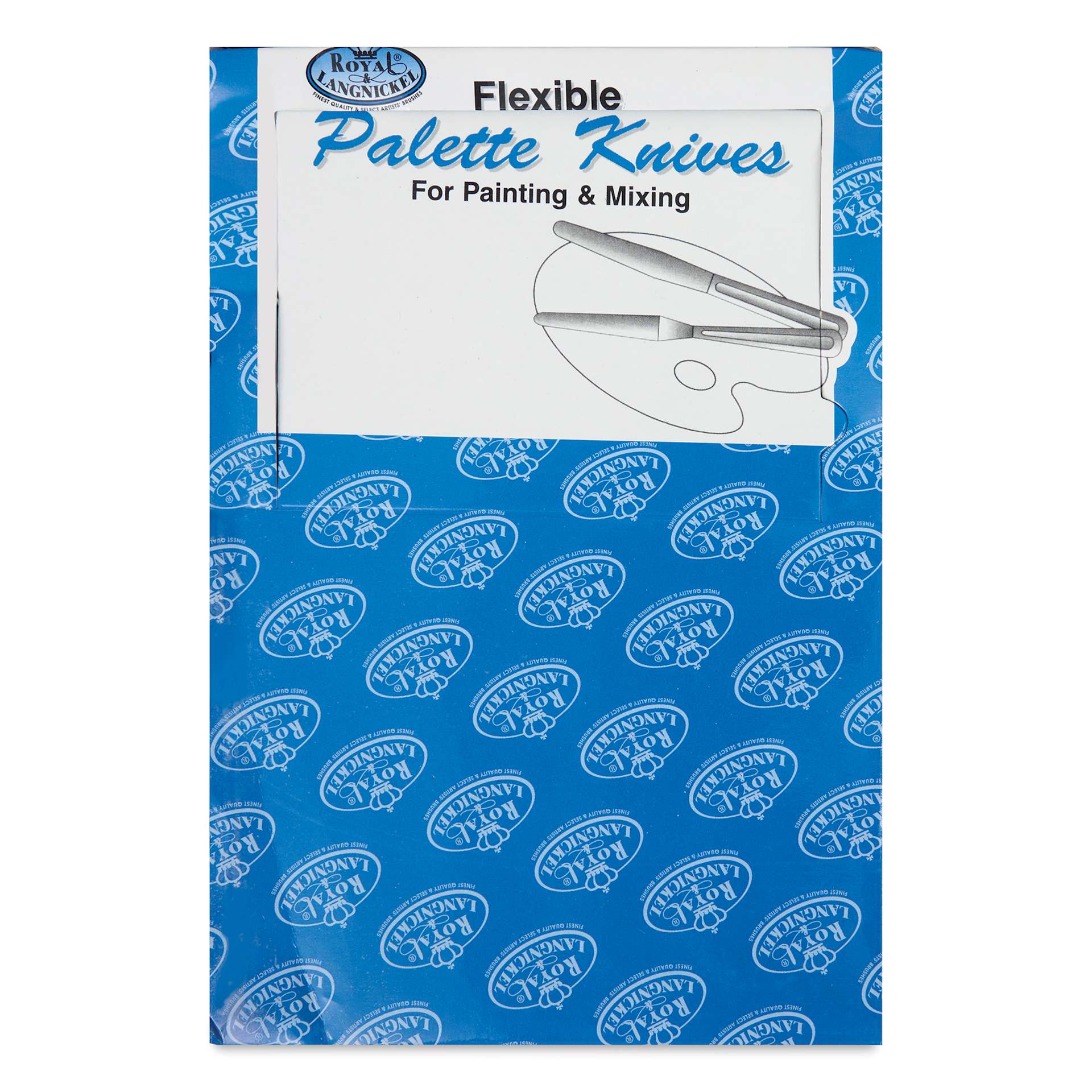 Royal & Langnickel Plastic Palette Knife Class Pack - Trowel, Pkg of 144, front of the packaging