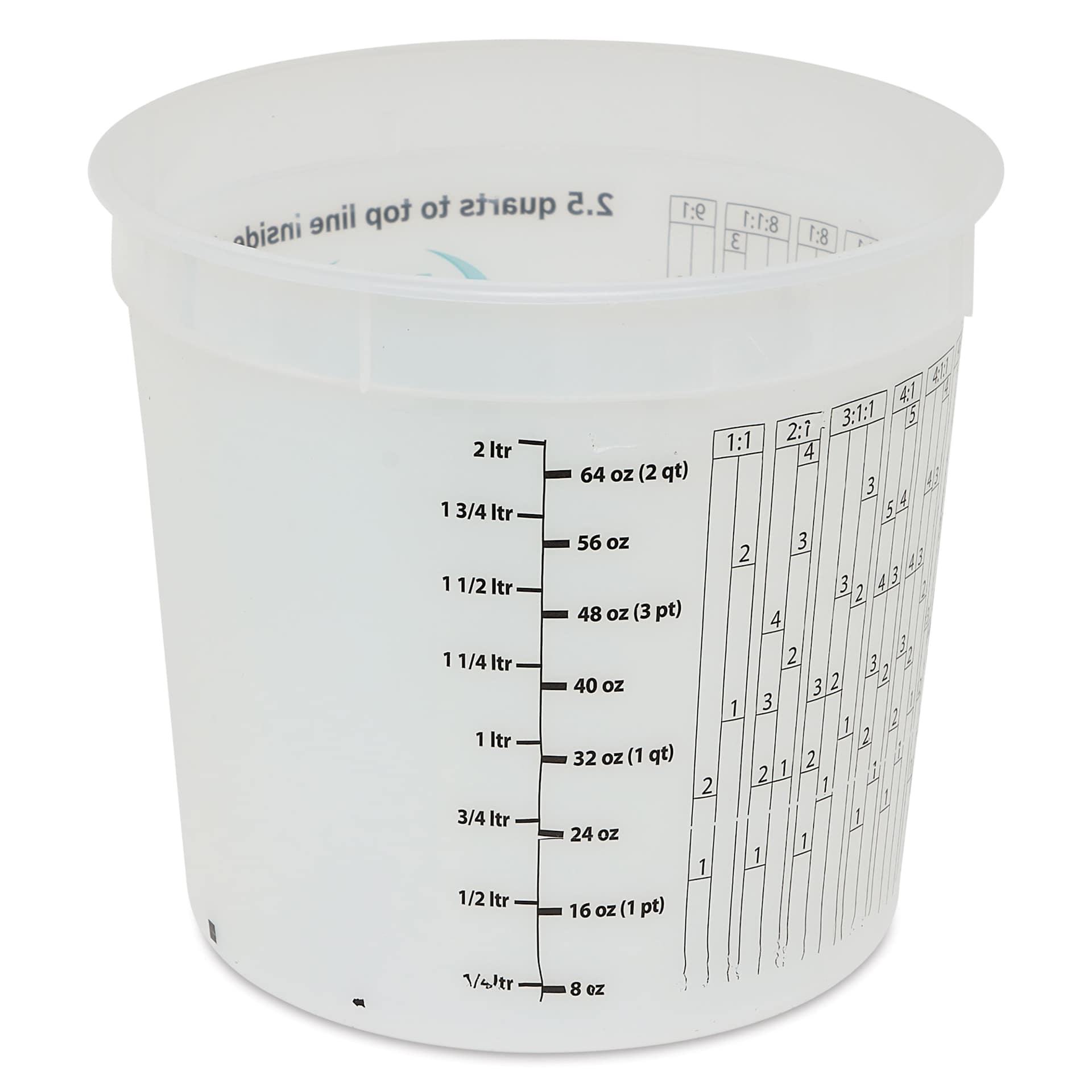 Plastic Tub - 2 1/2 qt, ounce measurements 
