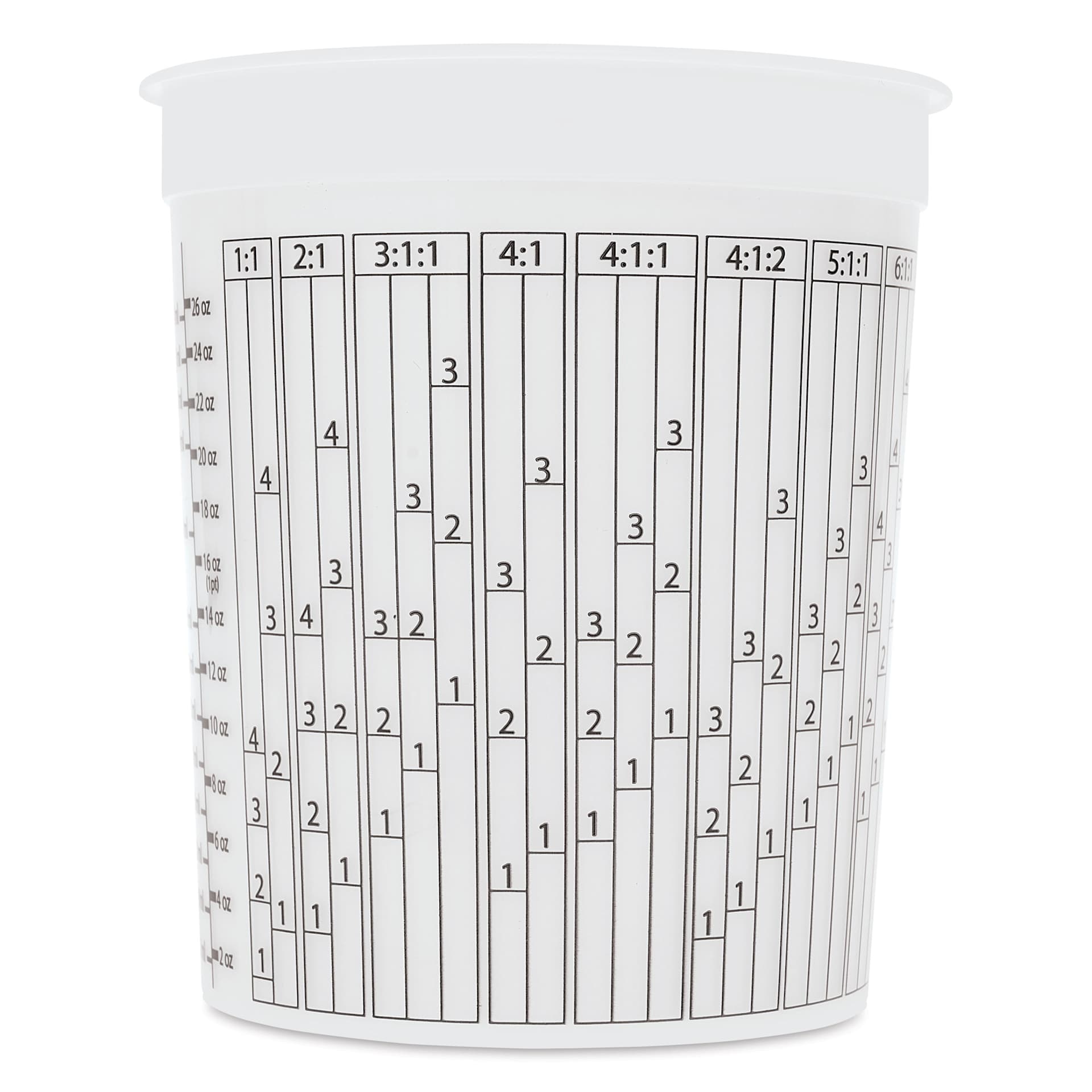 Plastic Tub - 1 Quart, ratio measurements