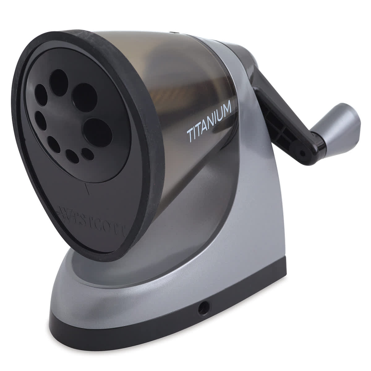 iPoint Manual Pencil Sharpener - Angled view showing 8 pencil settings