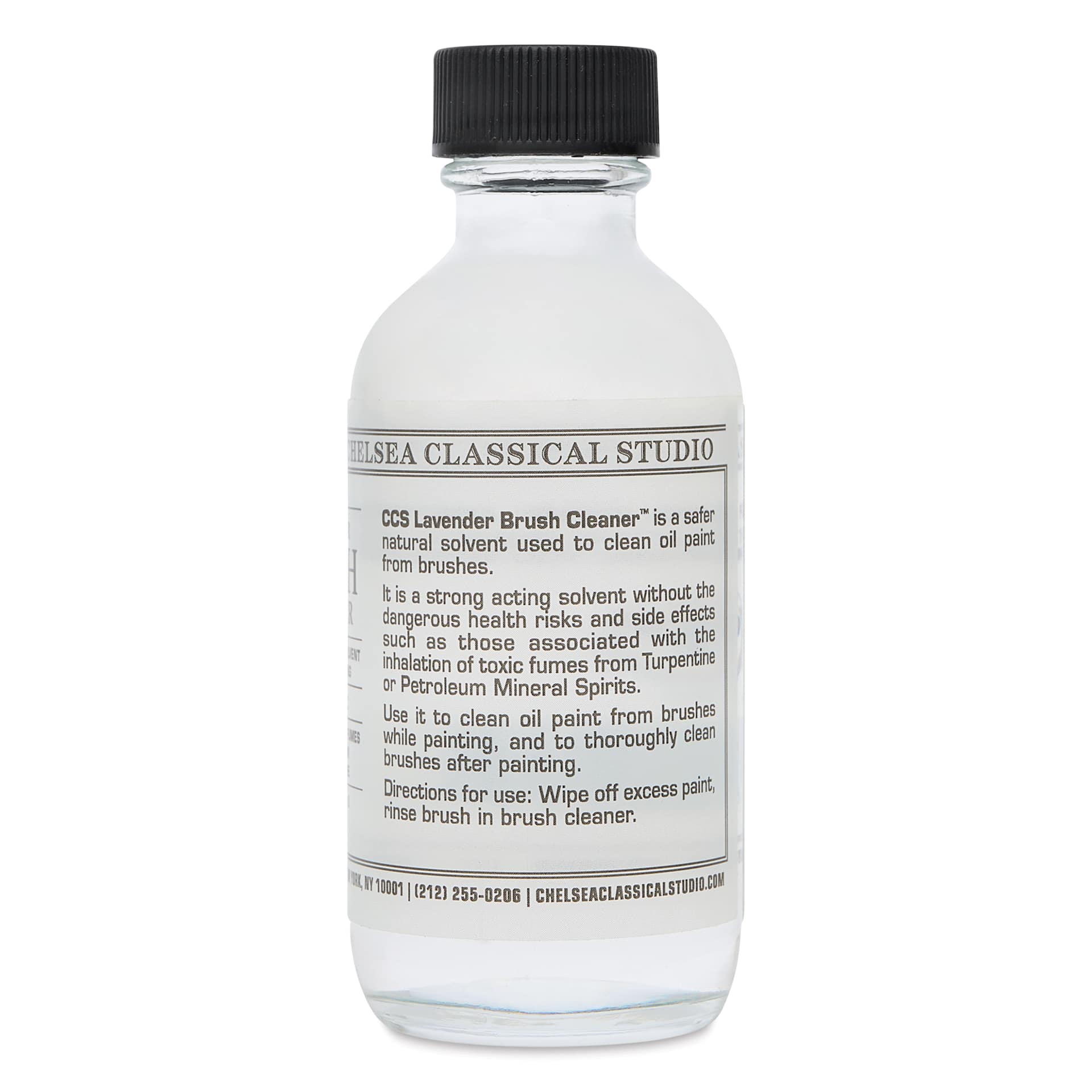 Chelsea Classical Studio Brush Cleaner - Lavender Brush Cleaner, 2 oz back of bottle