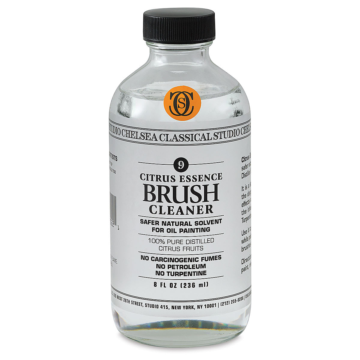 Chelsea Classical Studio Citrus Essence Brush Cleaner - Front of 8 oz bottle