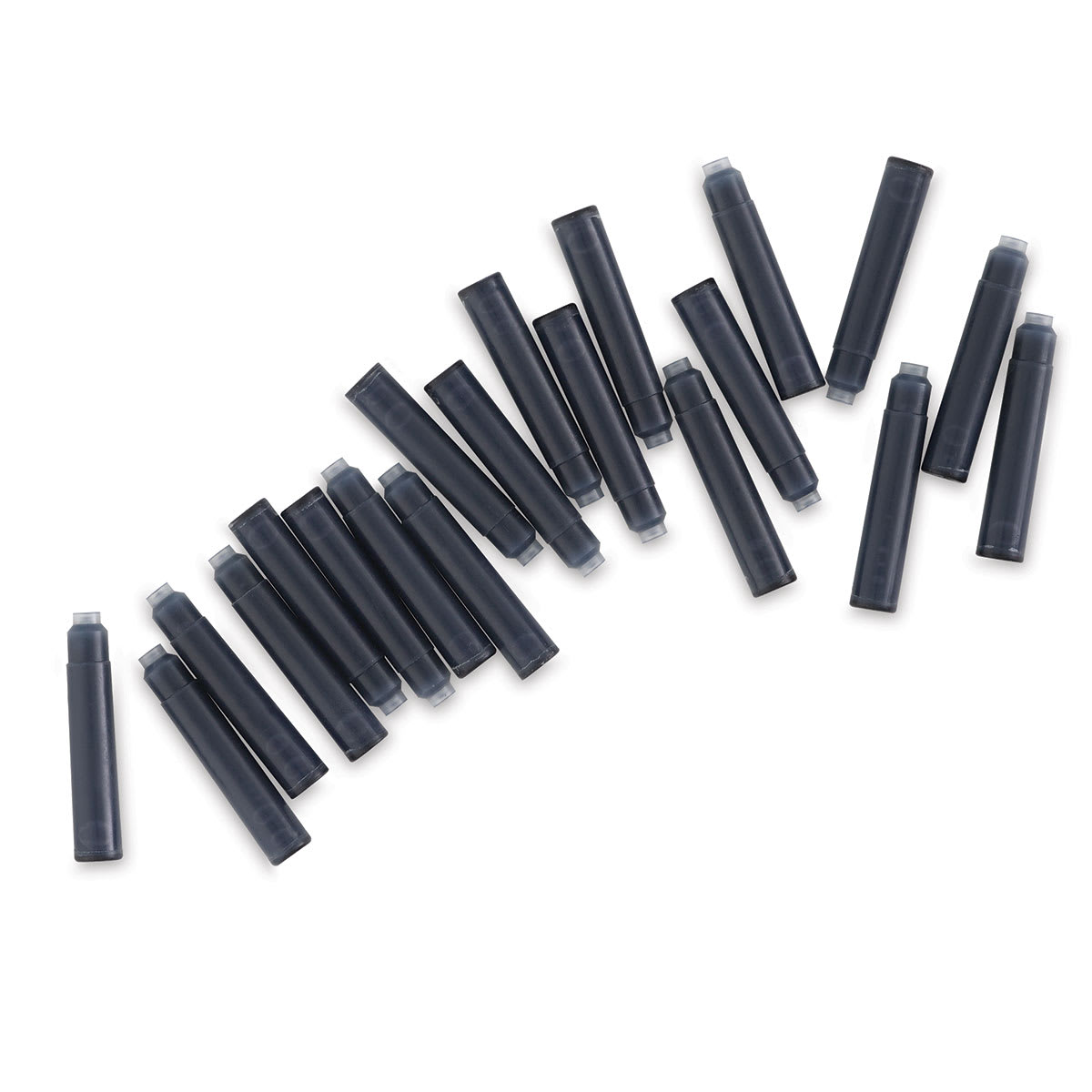 William Mitchell Ink Cartridges - 20 Black Ink Cartridges shown in loose row