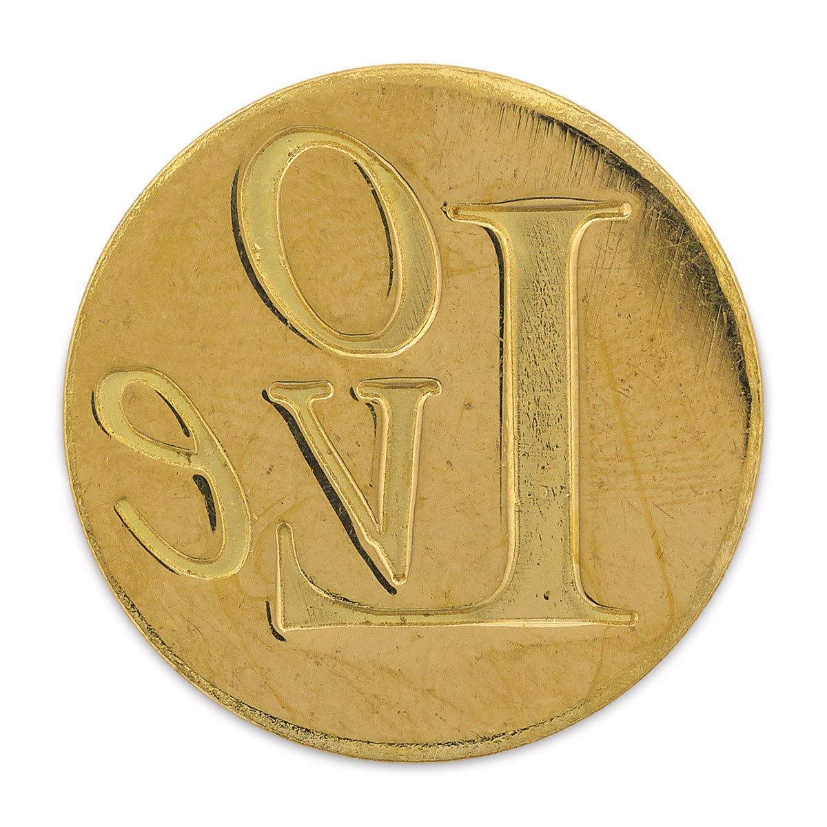 Manuscript Large Sealing Coins - Top view of Love Seal 