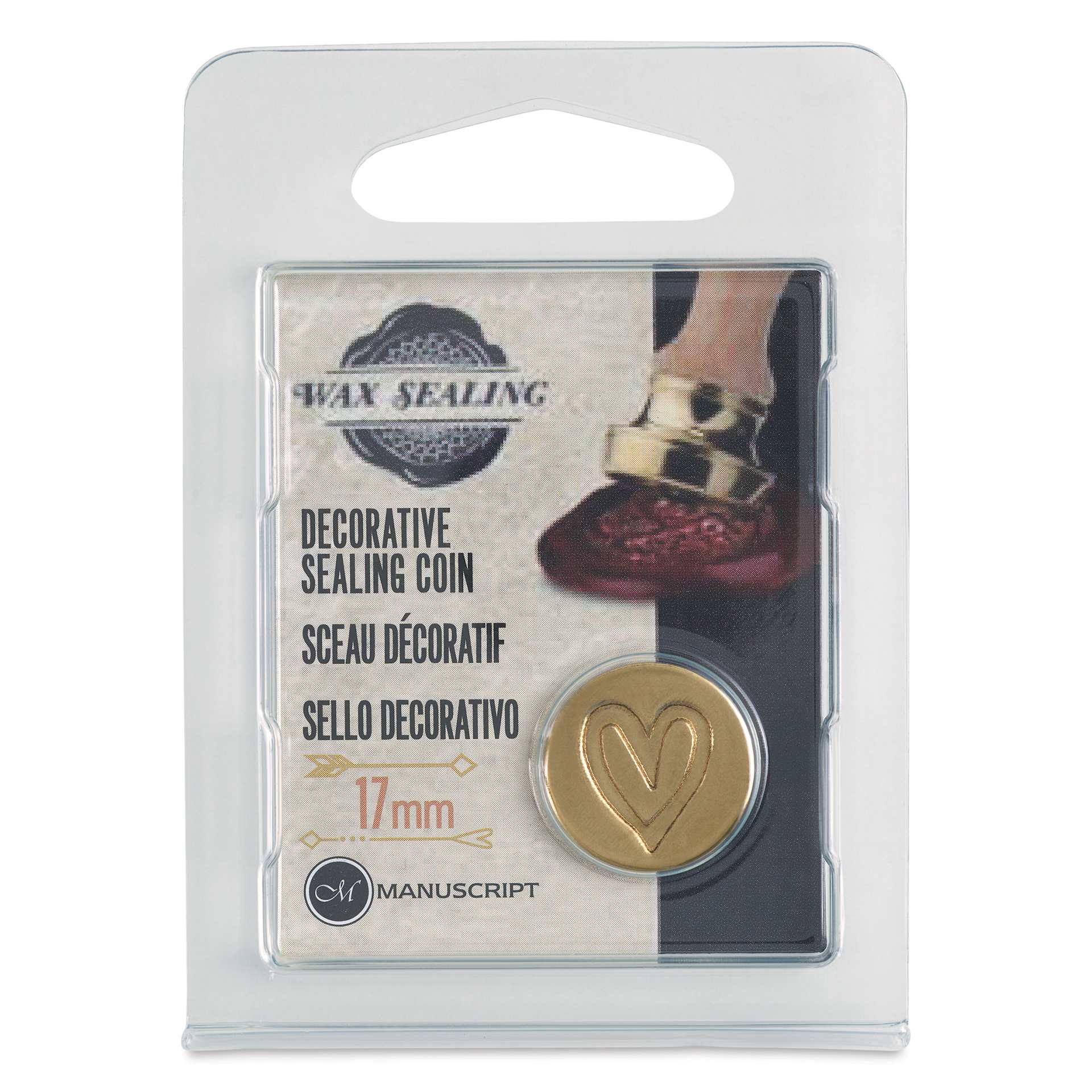Manuscript Small Sealing Coin - Heart, front of packaging