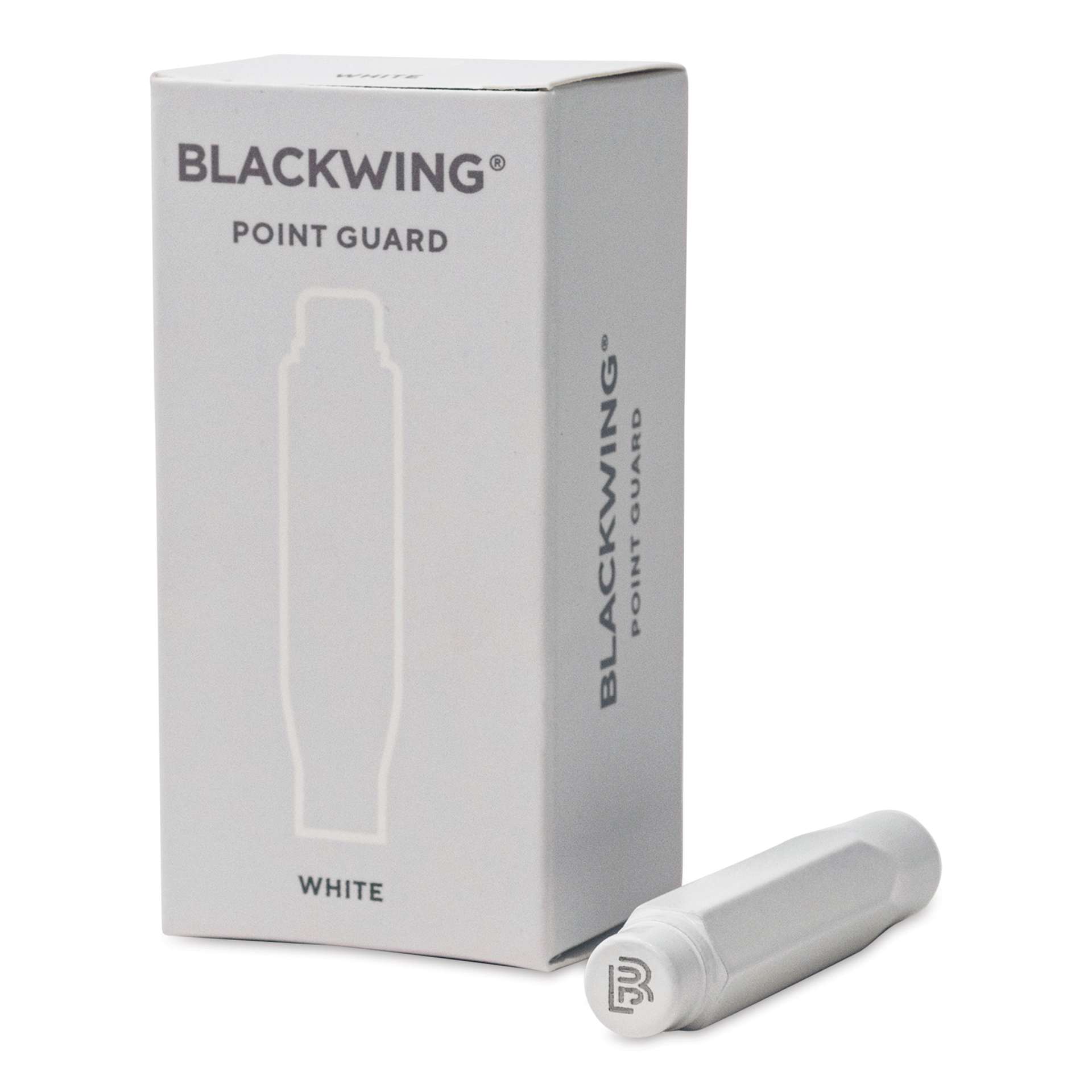 Blackwing Point Guard - White, laid out in front of the packaging