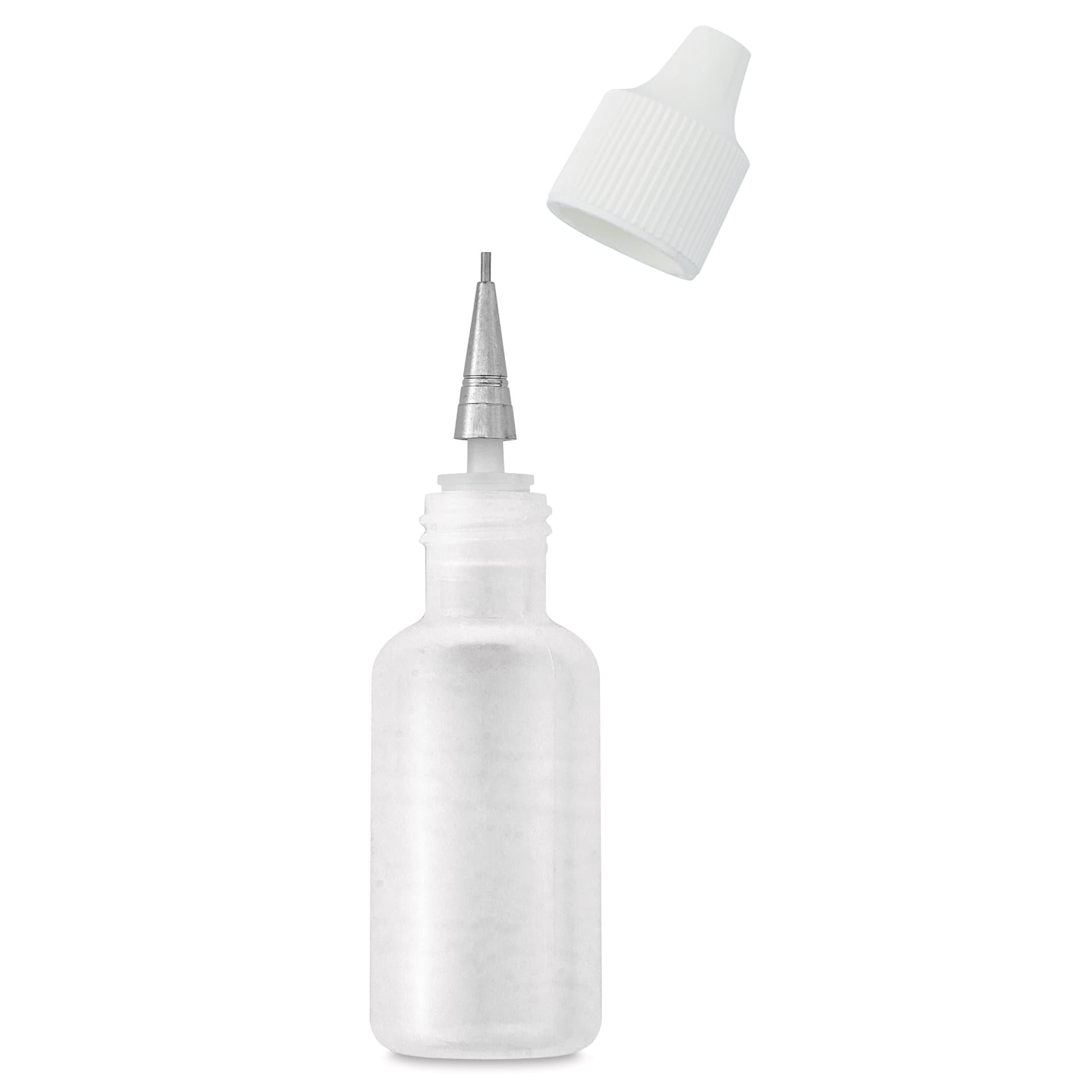 Jacquard Dispenser Bottle with cap off showing stainless steel tip