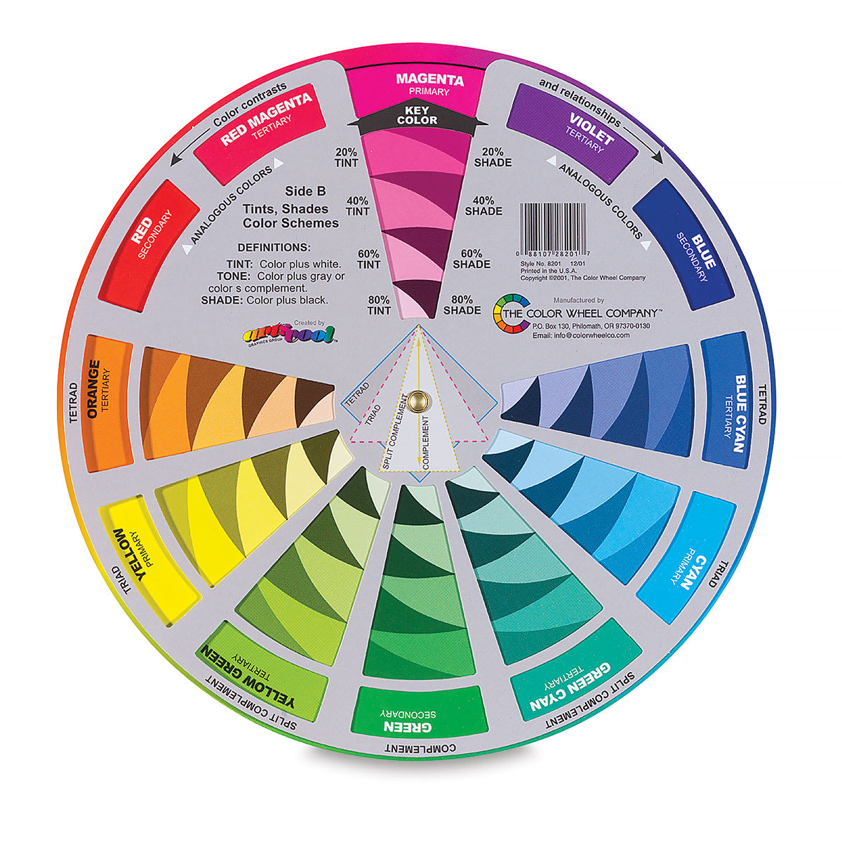 Mixing Wheel - 7 3/4", CMY Primary Mixing back