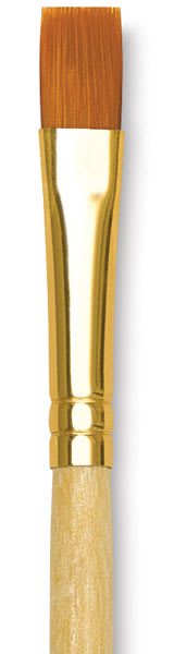 Dynasty Nylon Brushes - Closeup of Flat brush tip
