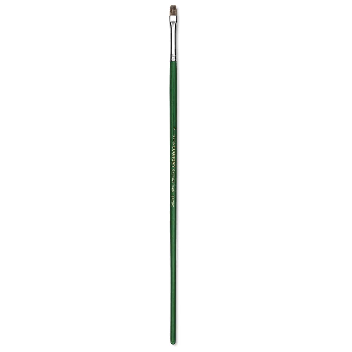 Blick Economy Ox/Pony Hair Brush - Bright, Long Handle, Size 6
