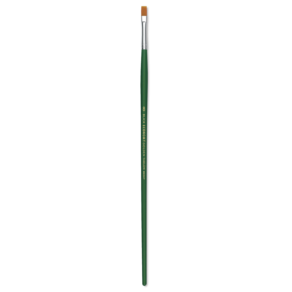 Blick Economy Golden Taklon Brush - Bright, Long Handle, Size 8